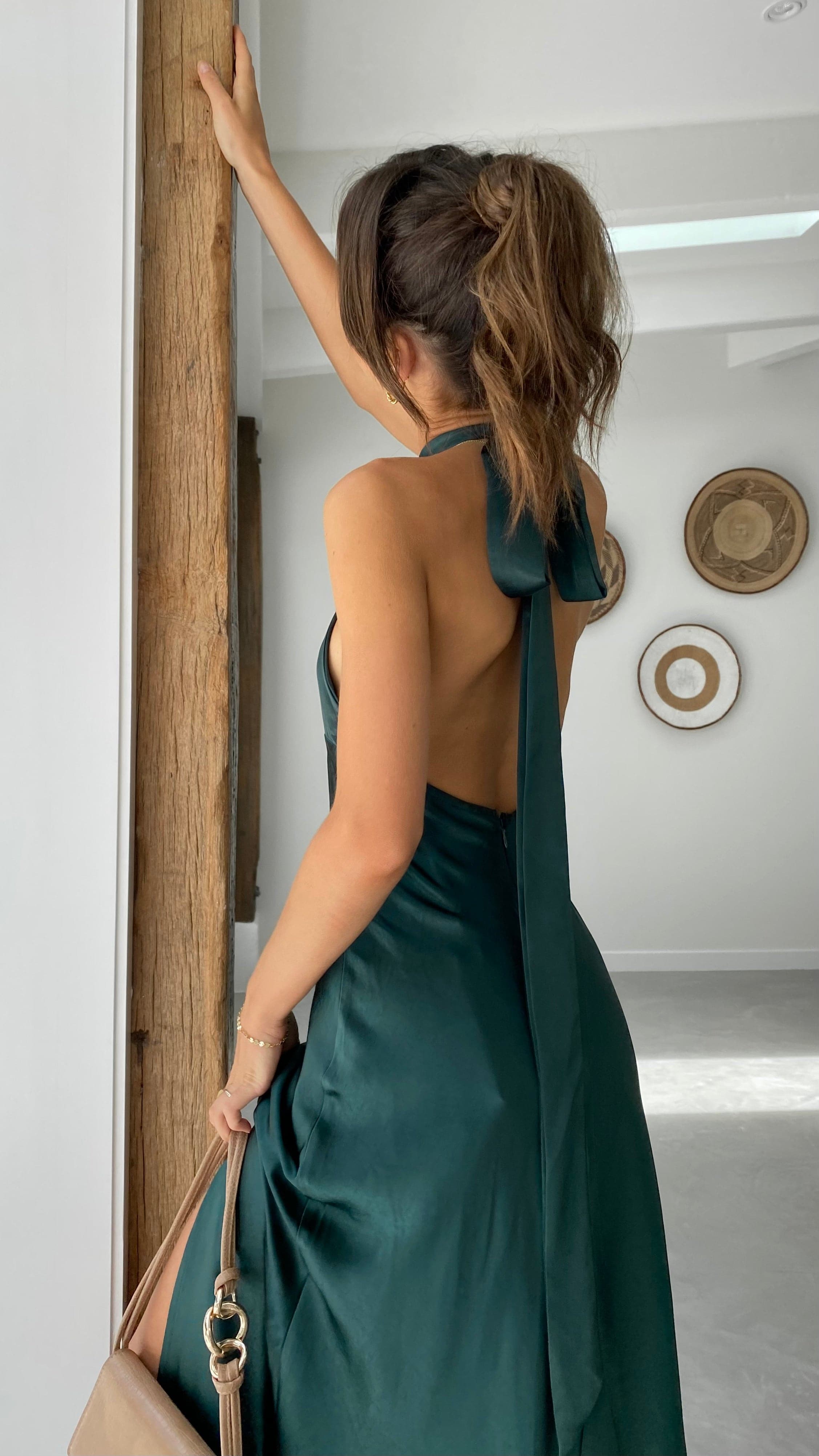 Amalia Maxi Dress - Forest Green