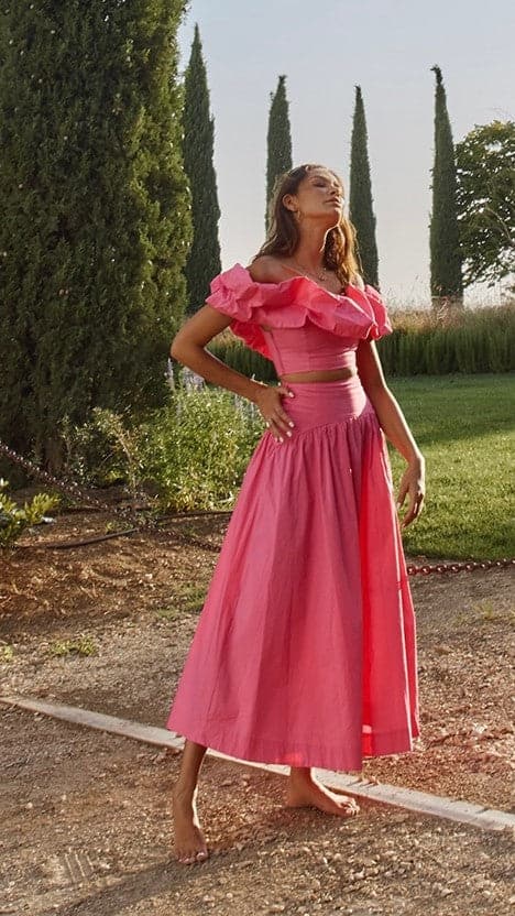 Savannah Maxi Skirt - Pink