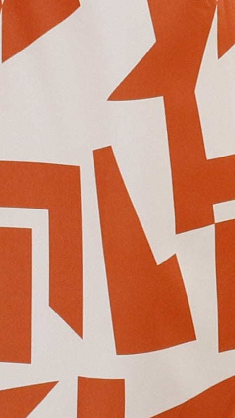 Melanie Maxi Dress - Orange/Rust Print