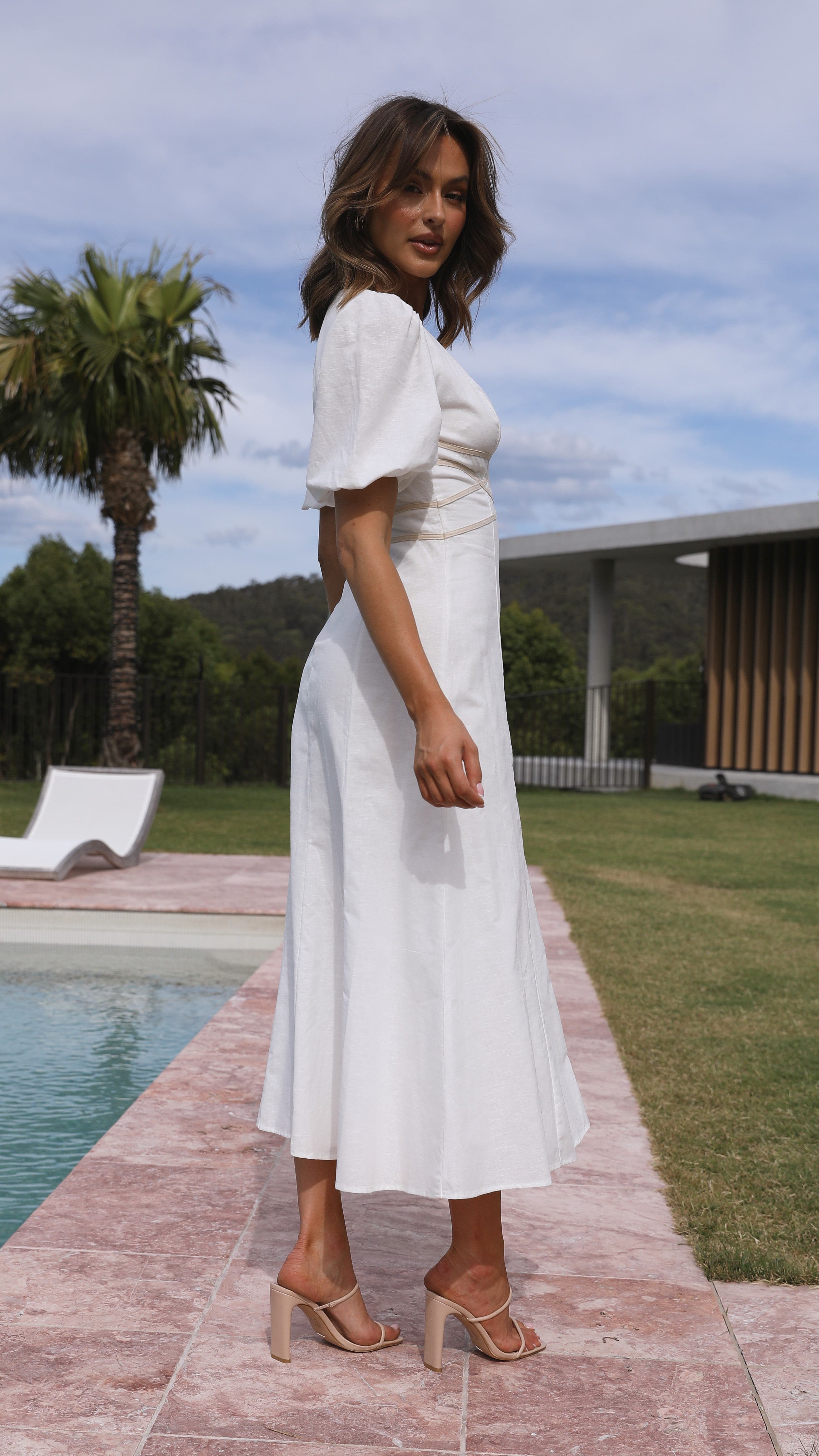 Sweetie Midi Dress - White