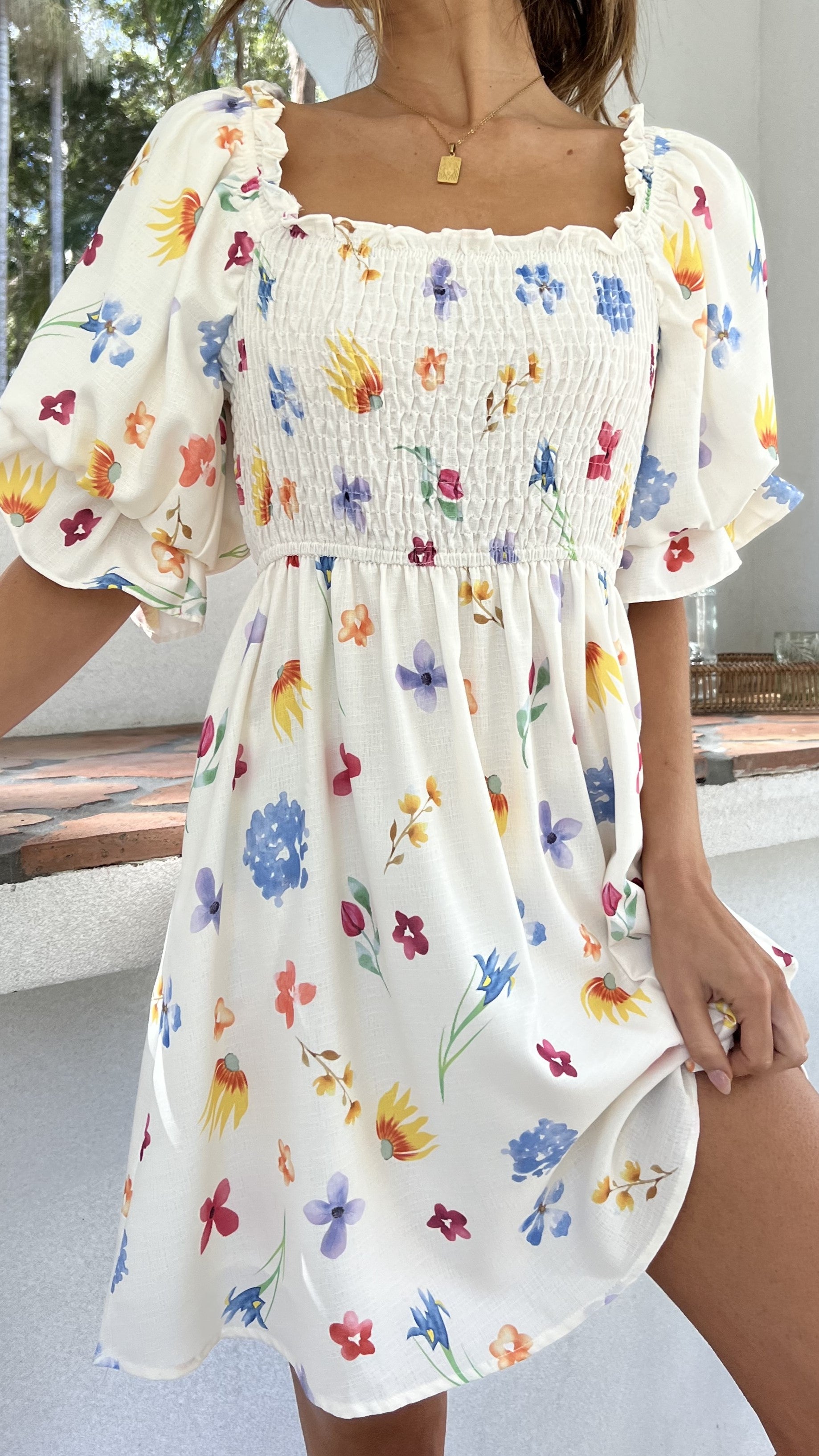 Daphne Mini Dress - Blooms