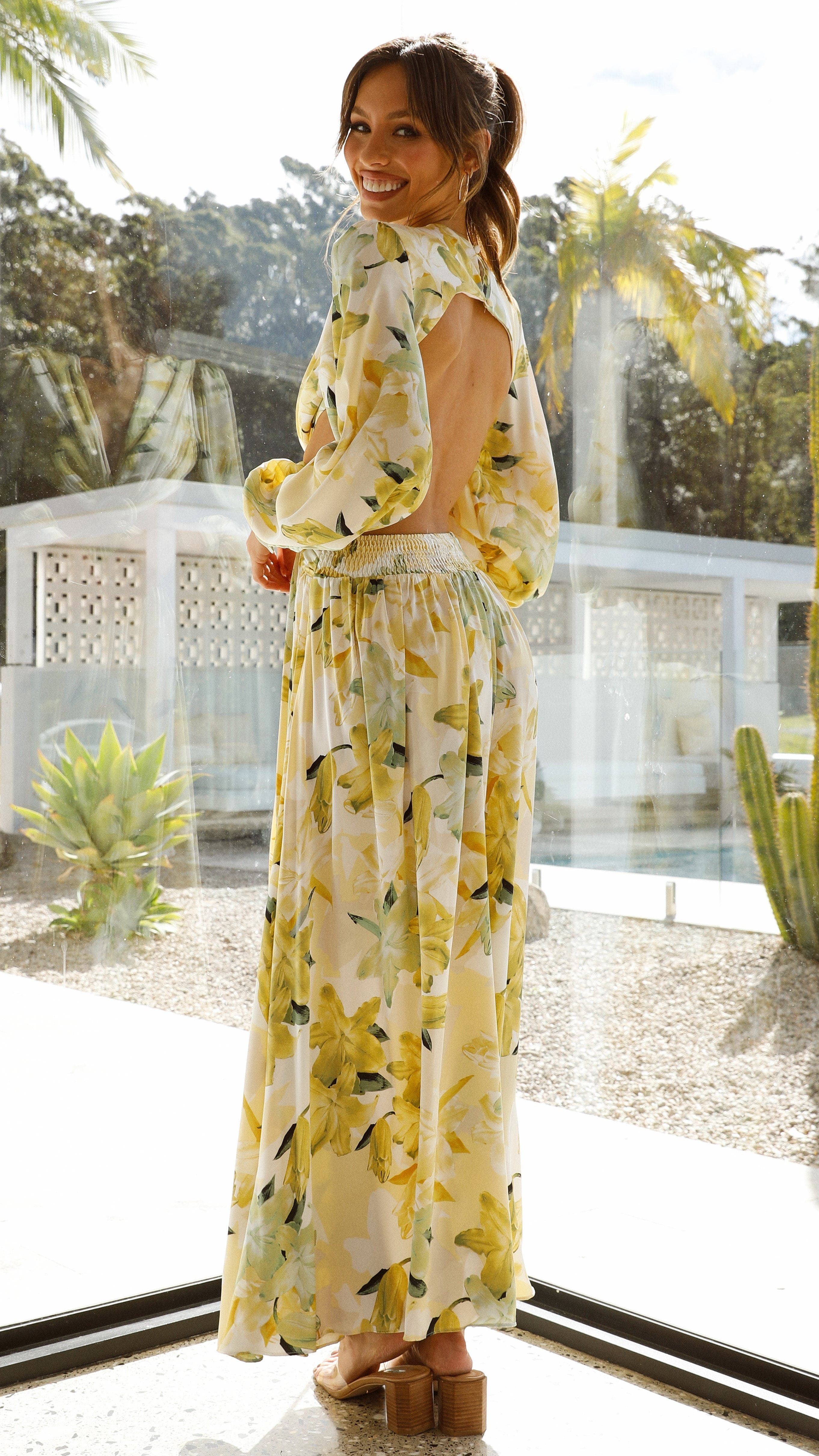 Jeanie Dress - Yellow Floral