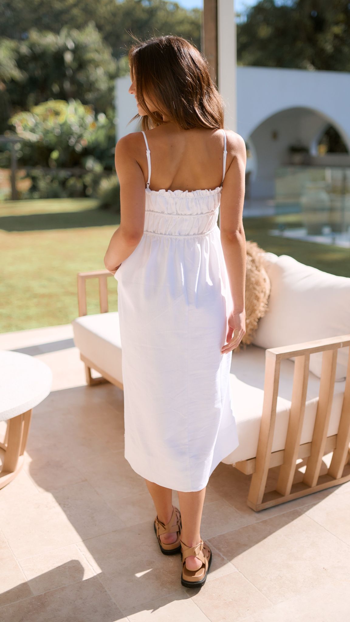 Jessica Midi Dress - White