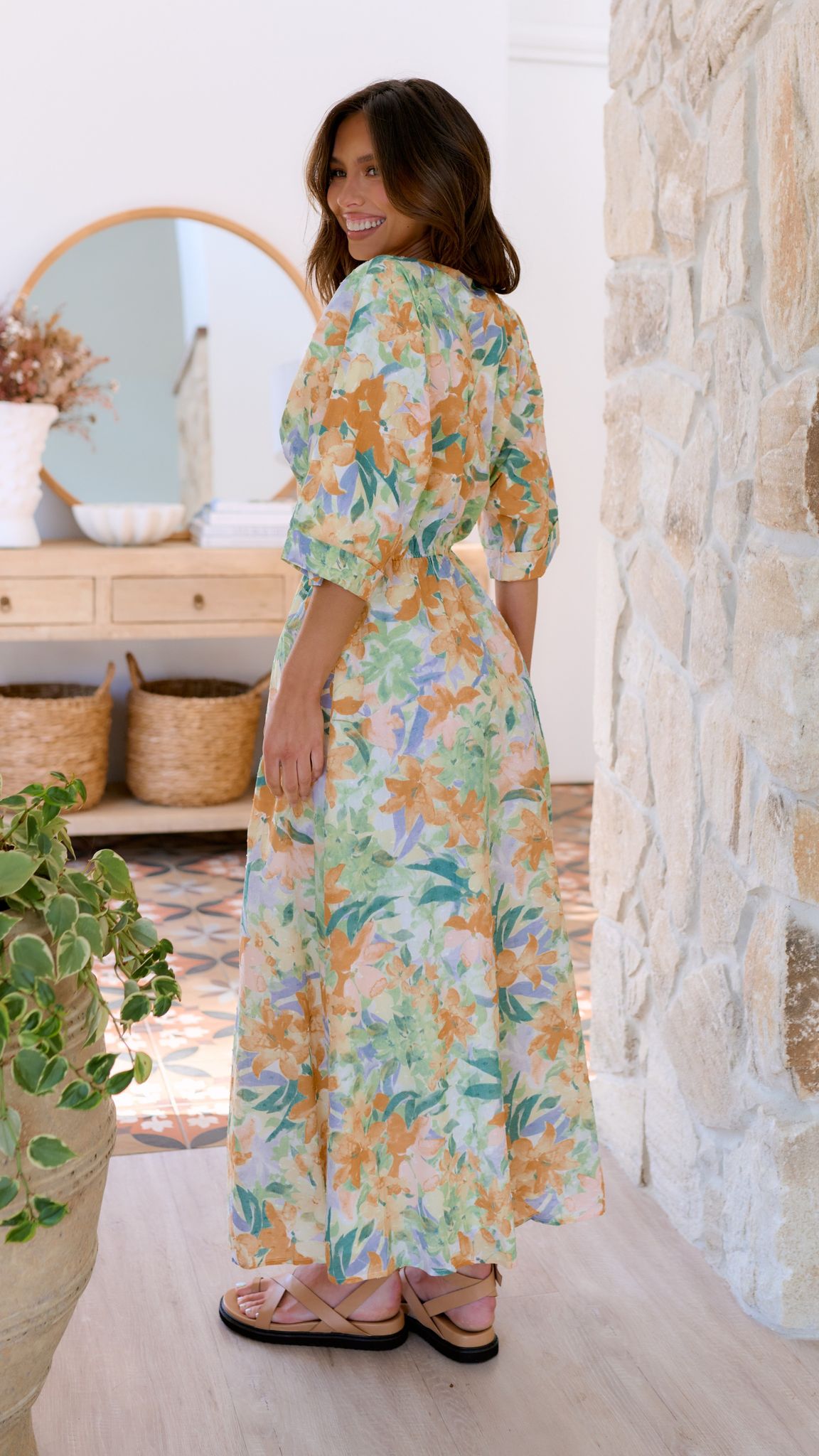 Marcy Maxi Dress - Wildflowers Print
