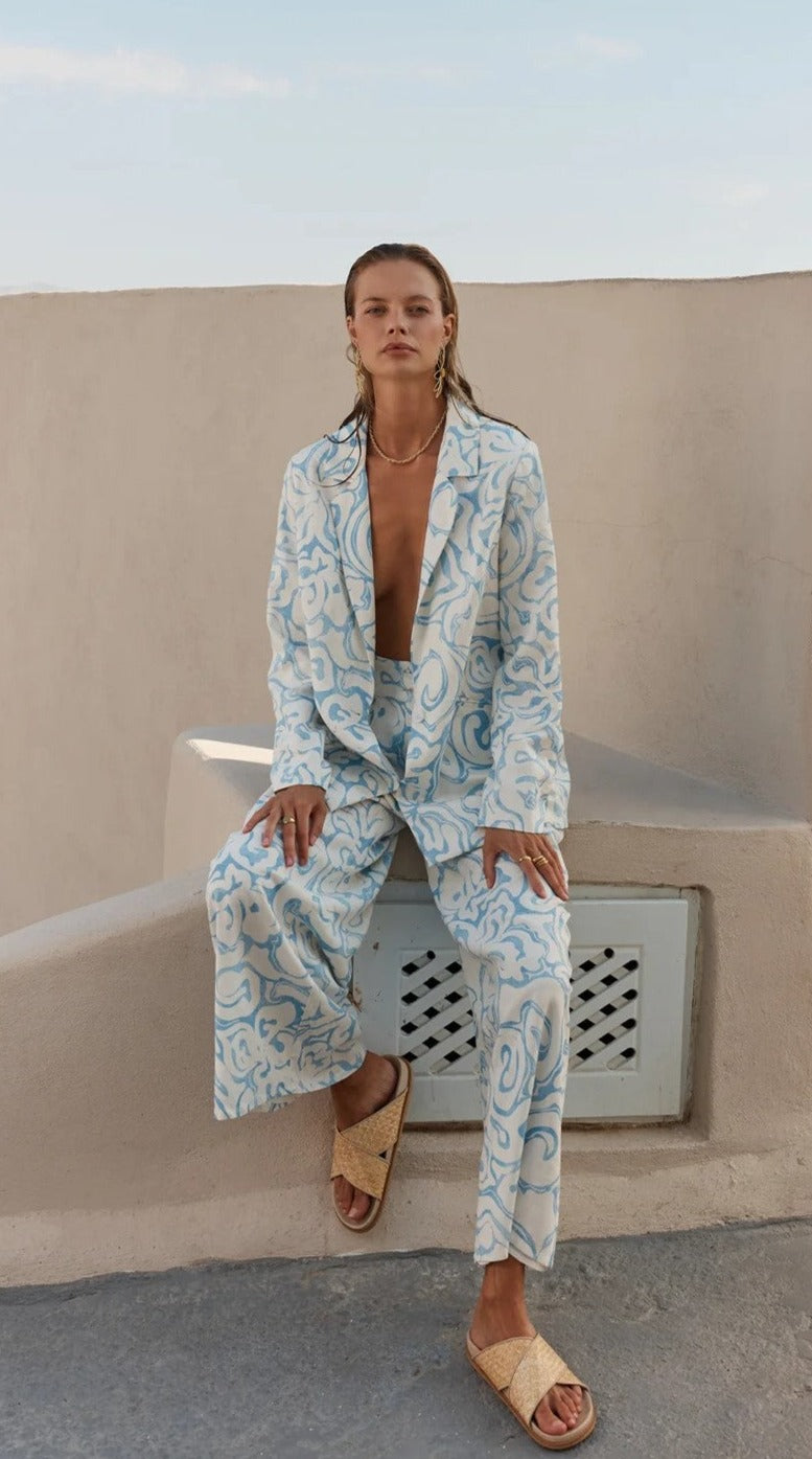 Fields Blazer - Thalassa Print