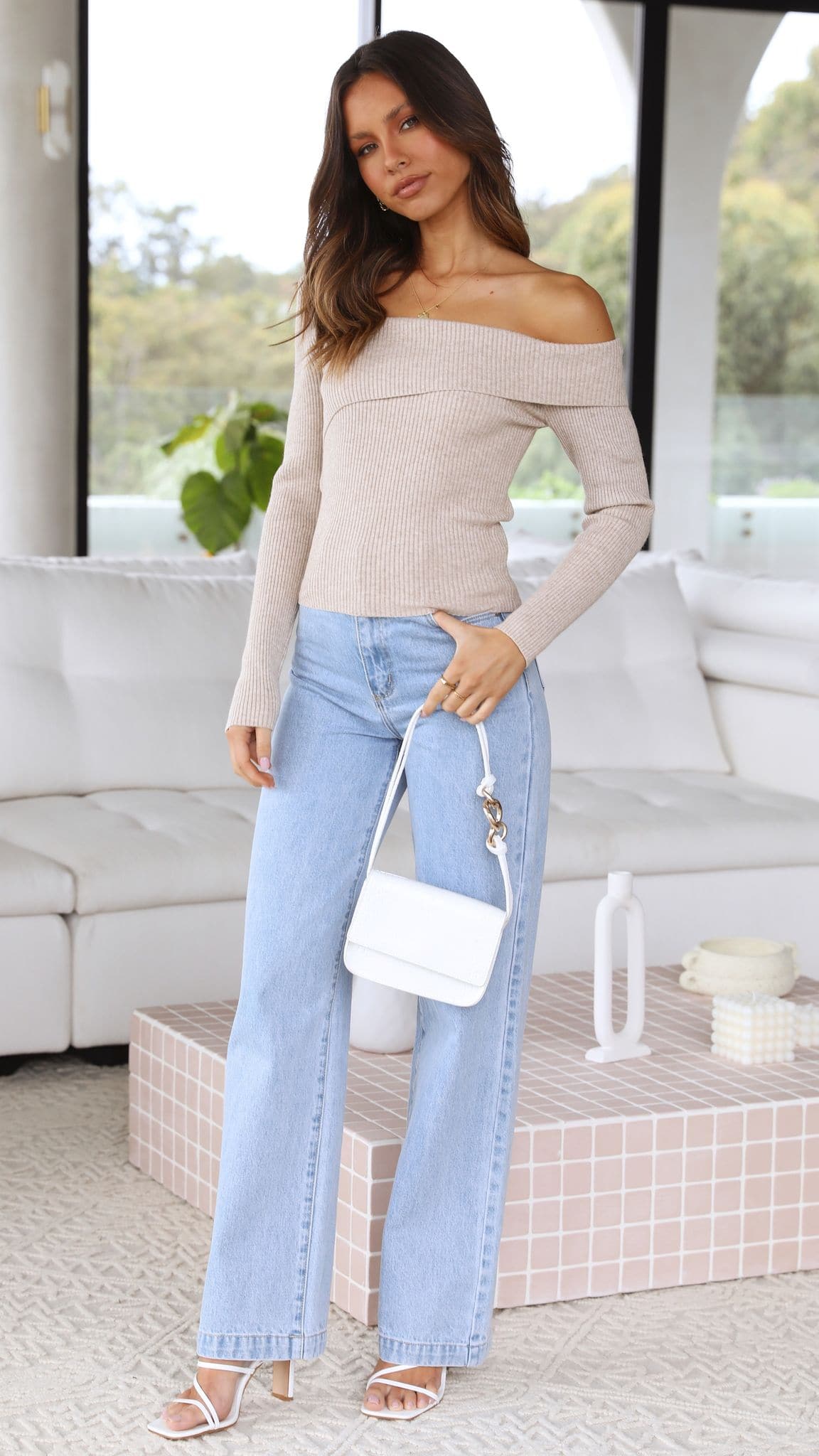 Natalia Knit Top - Oatmeal