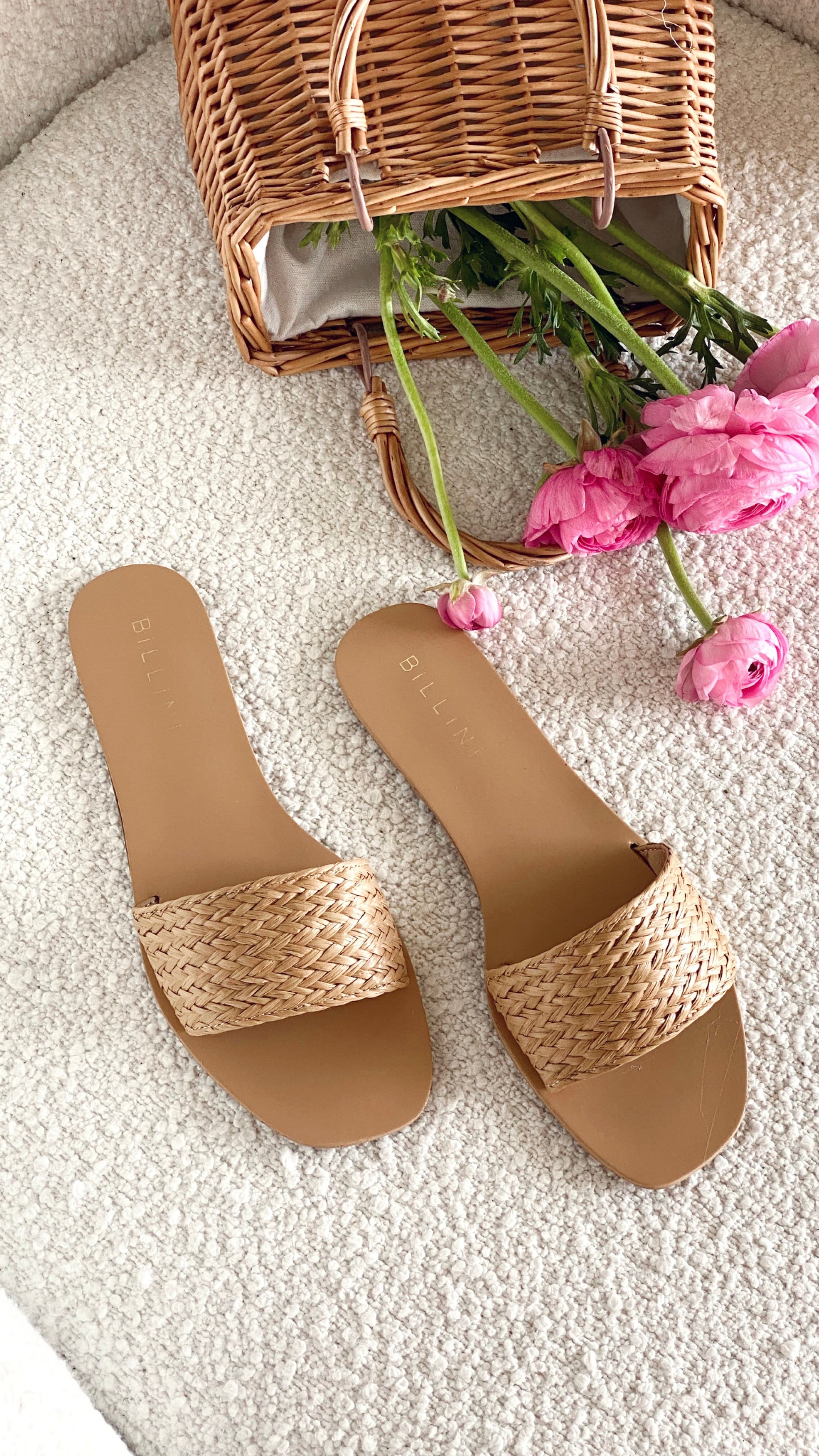 Henrik Slide - Natural Raffia