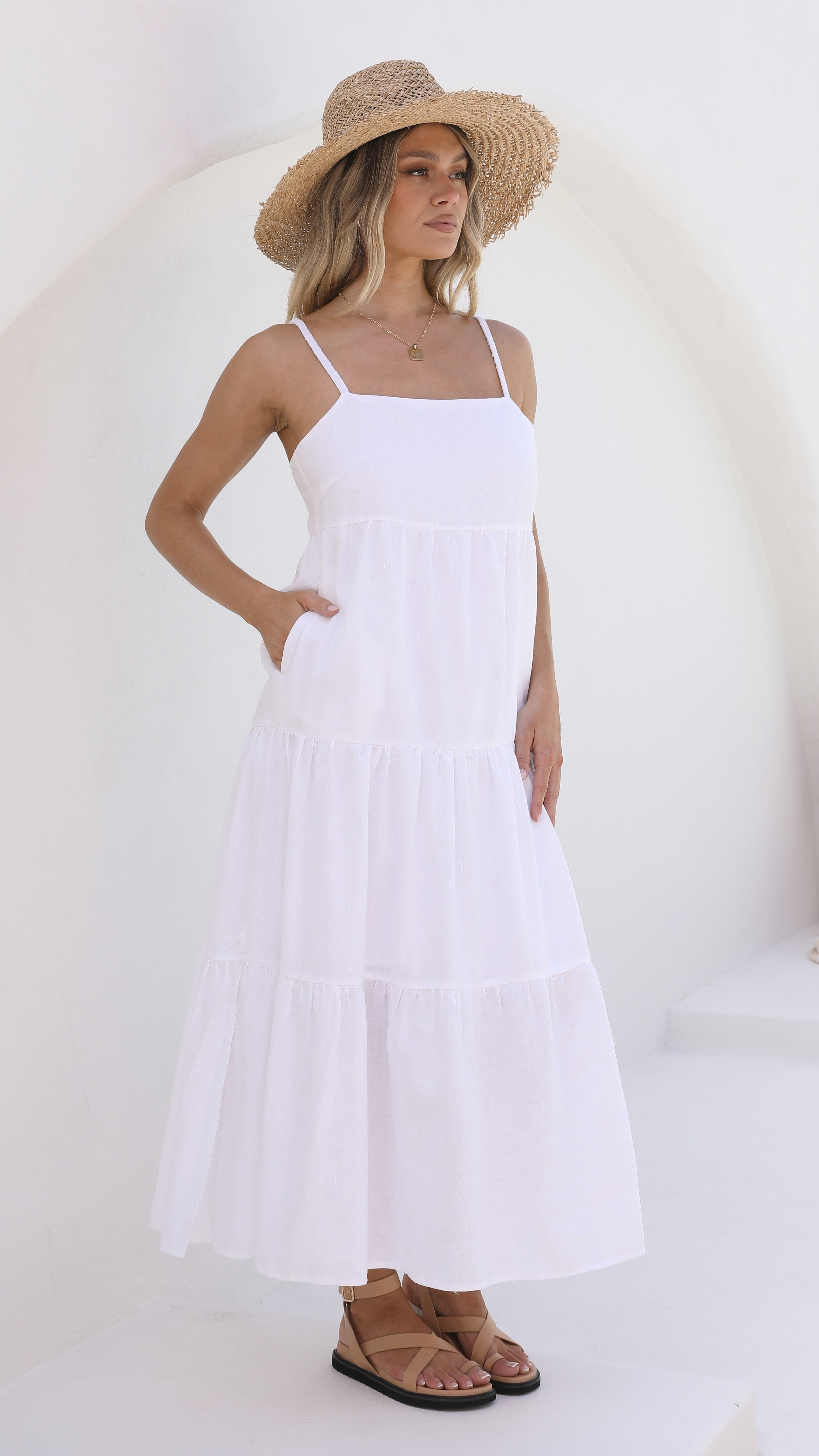 Austin Midi Dress - White