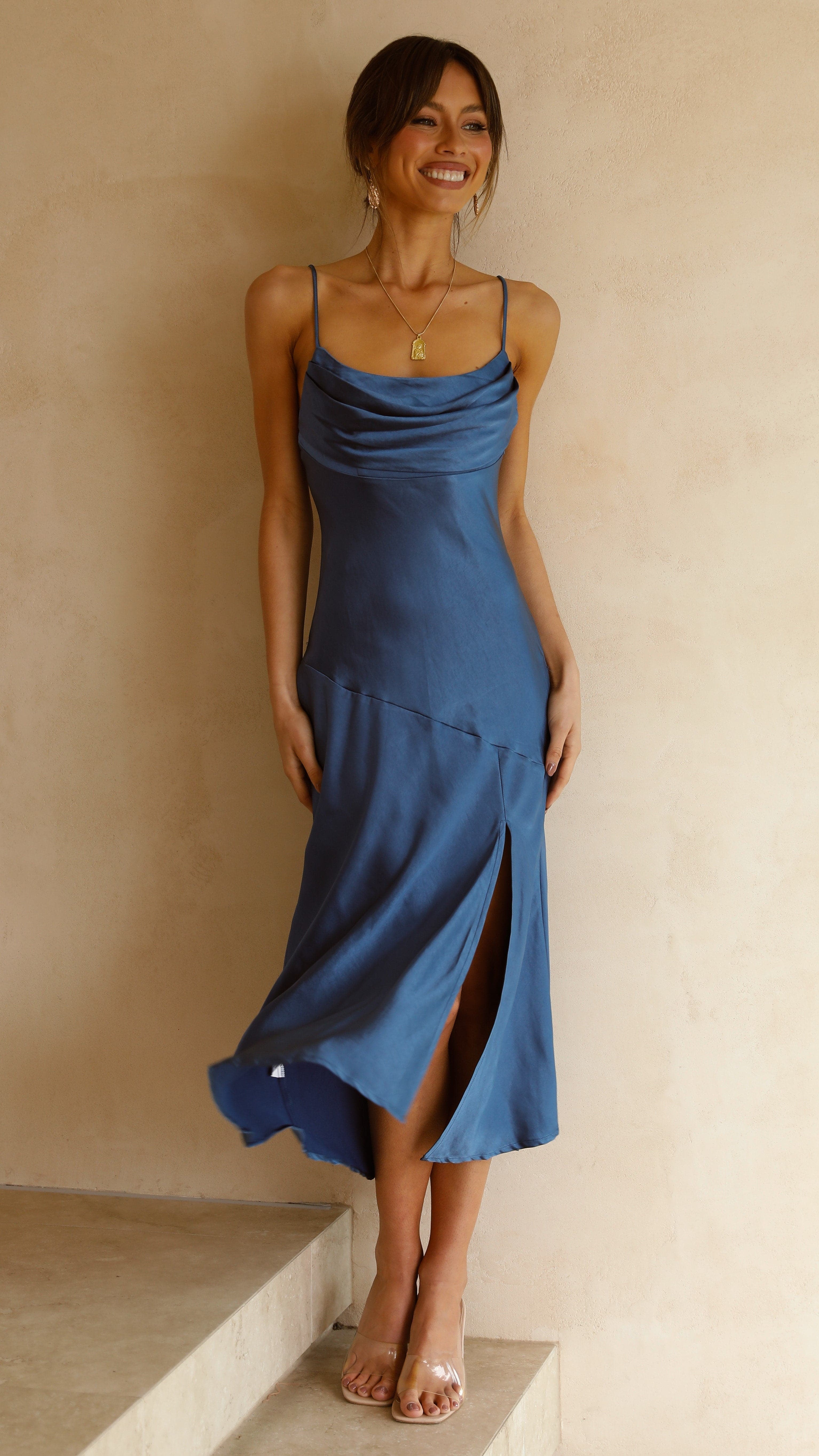 Celina Midi Dress - Navy