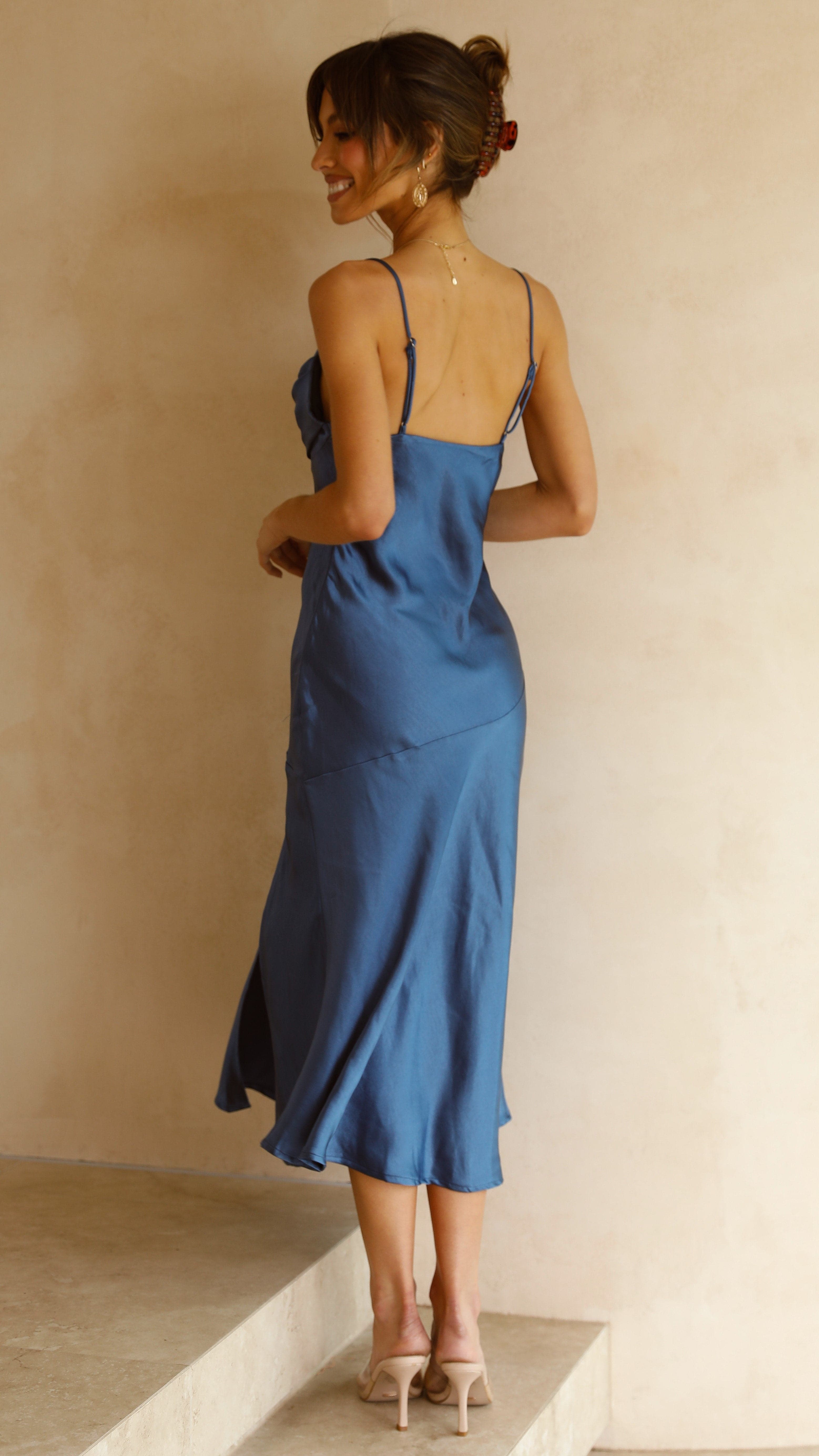 Celina Midi Dress - Navy