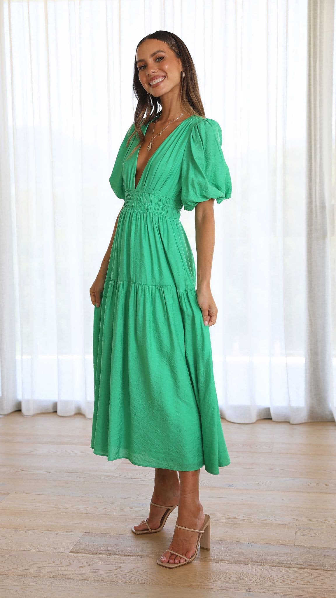 Erin Midi Dress - Green