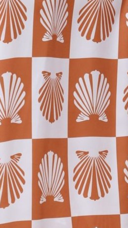 Camilla Shirt and Pants Set - Orange/White