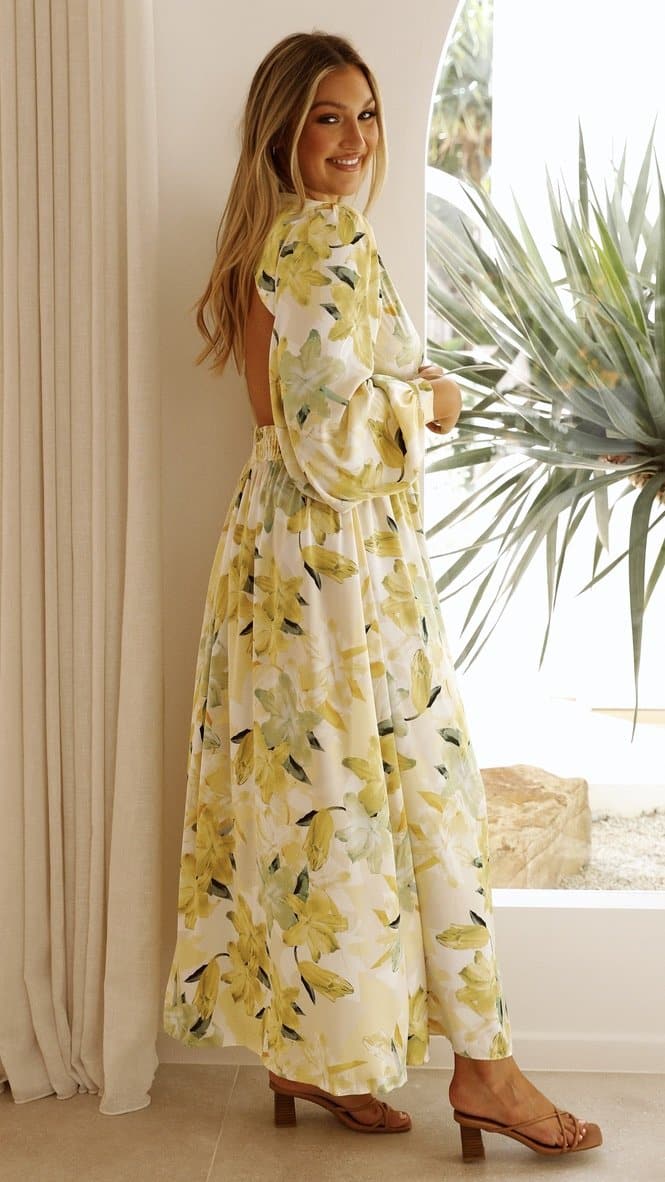 Jeanie Dress - Yellow Floral