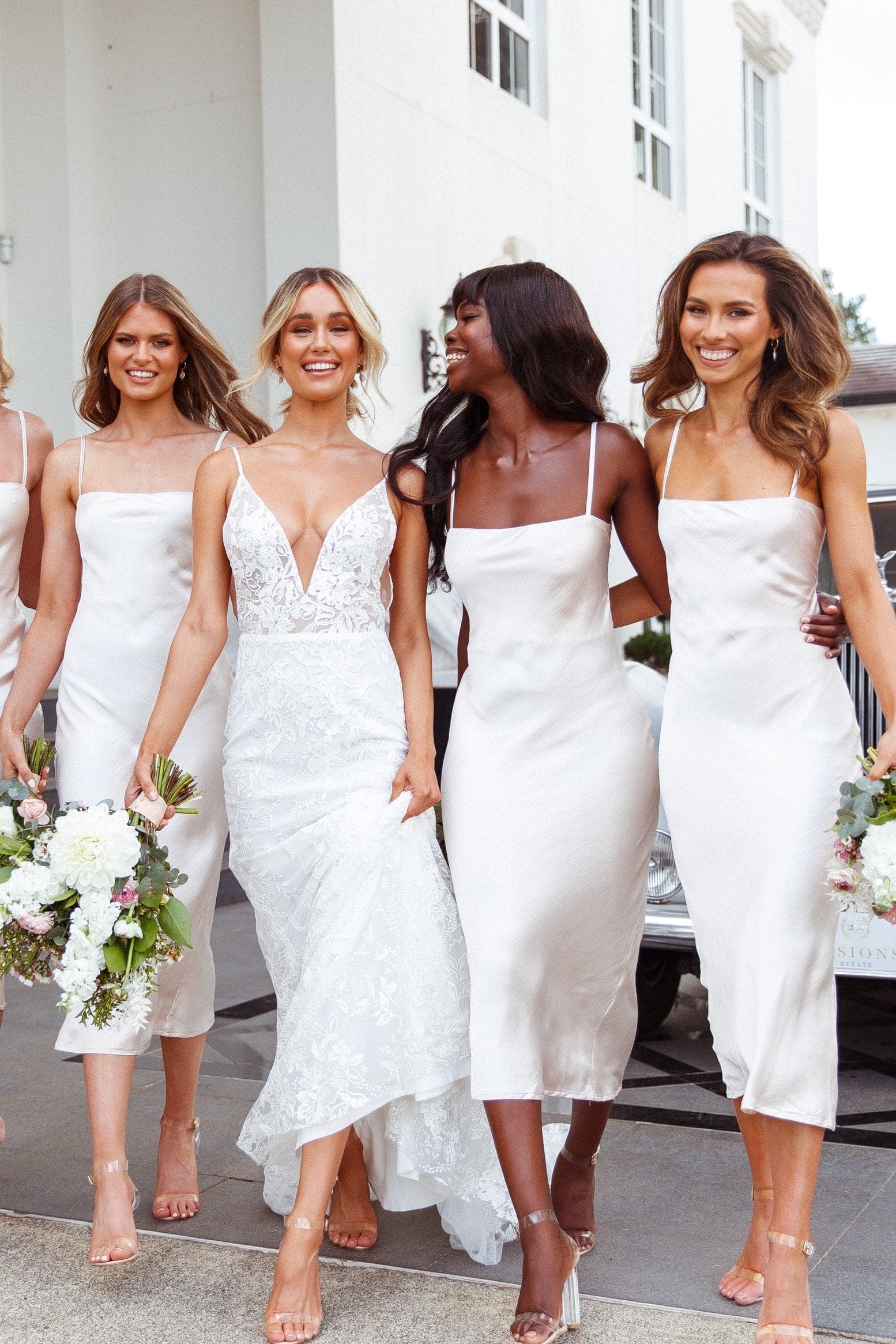 Keira Midi Dress - Pearl