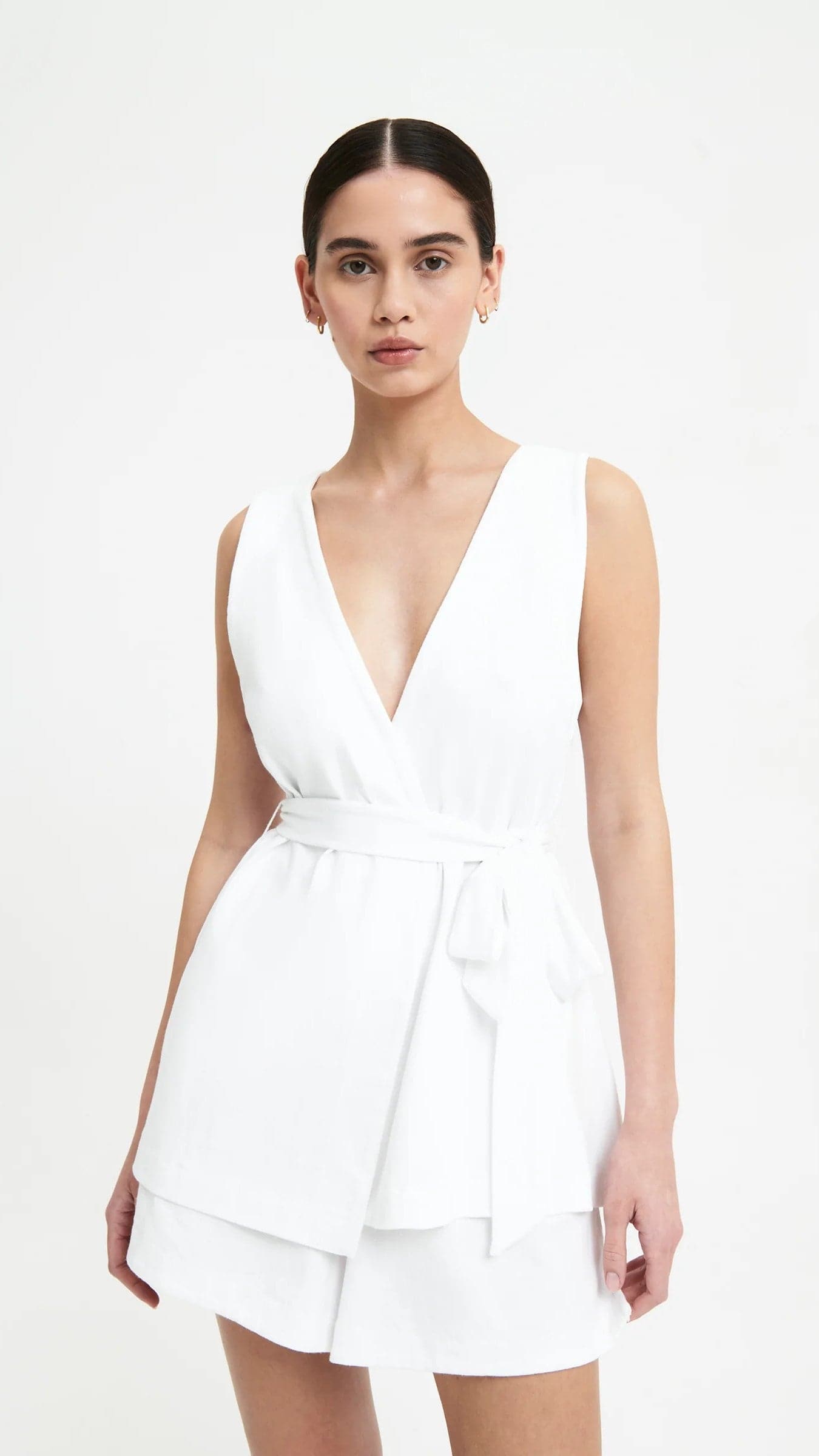 Fes Wrap Top - White