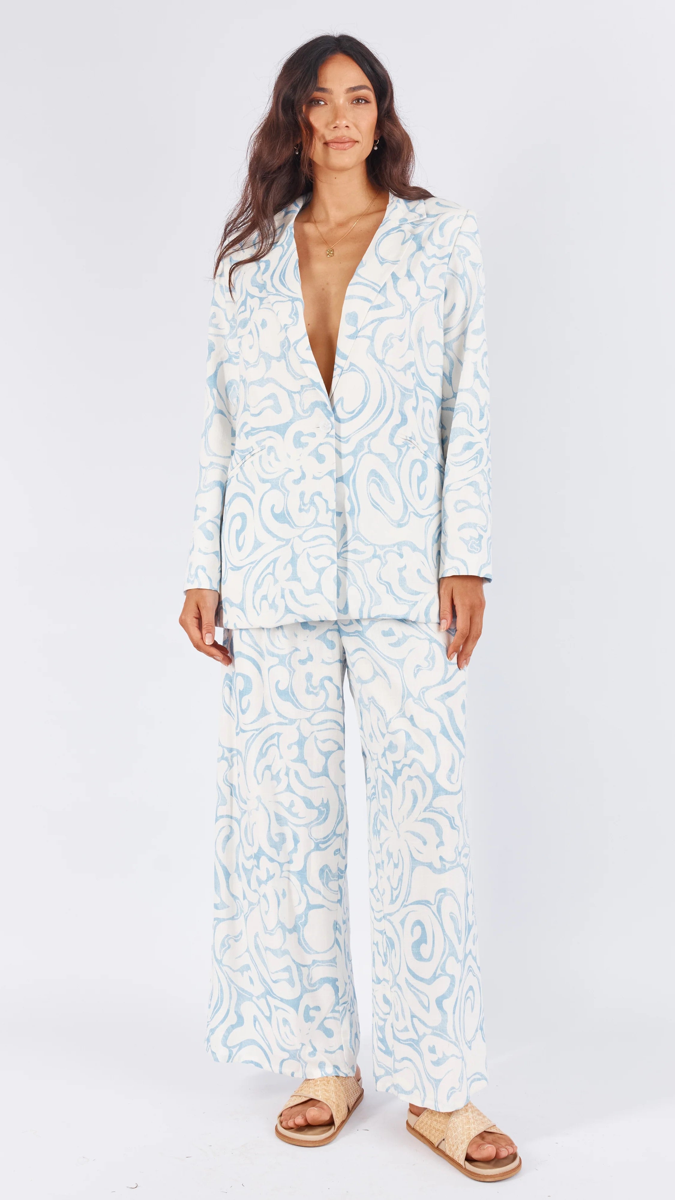 Fields Blazer - Thalassa Print