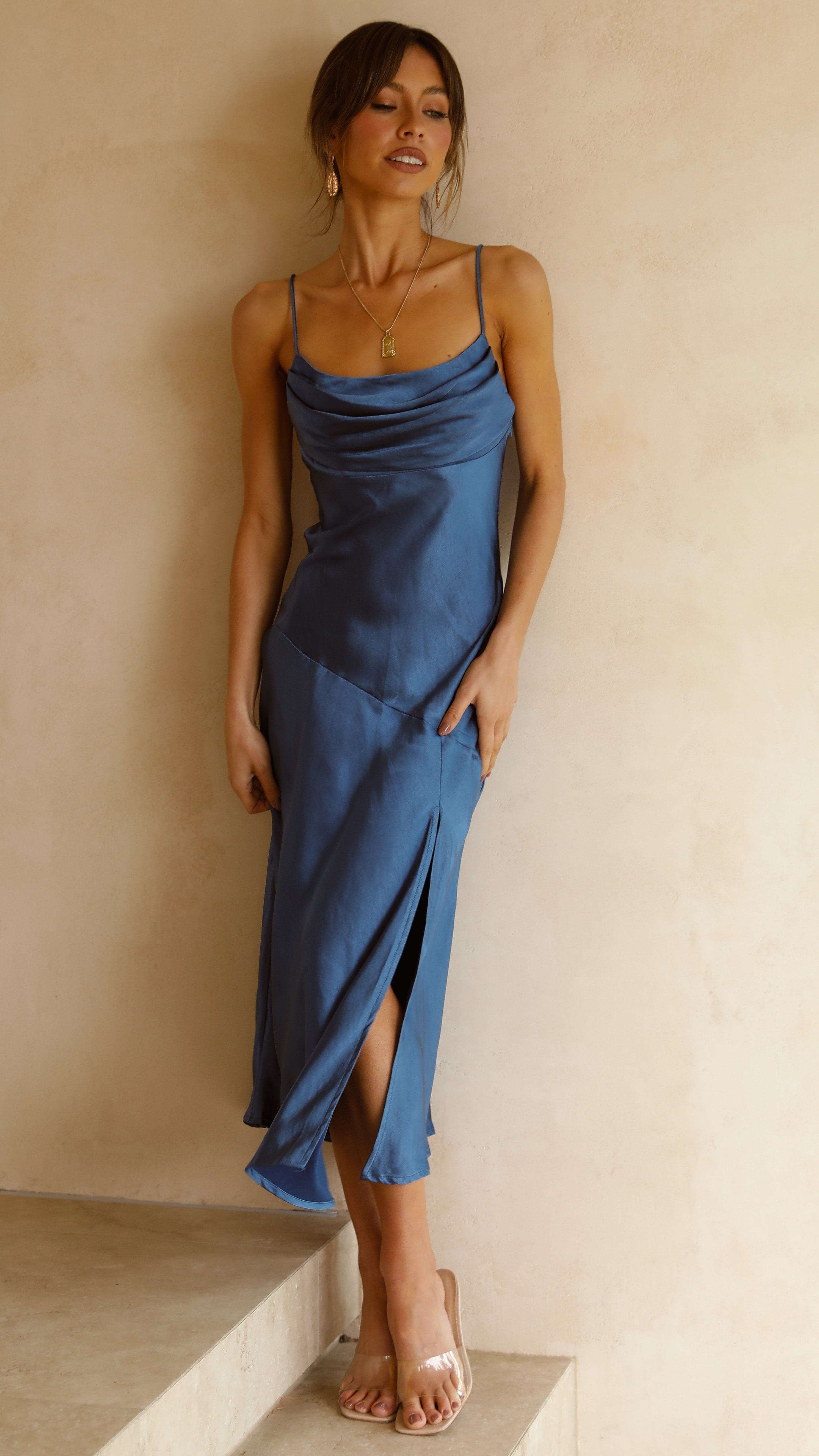 Celina Midi Dress - Navy