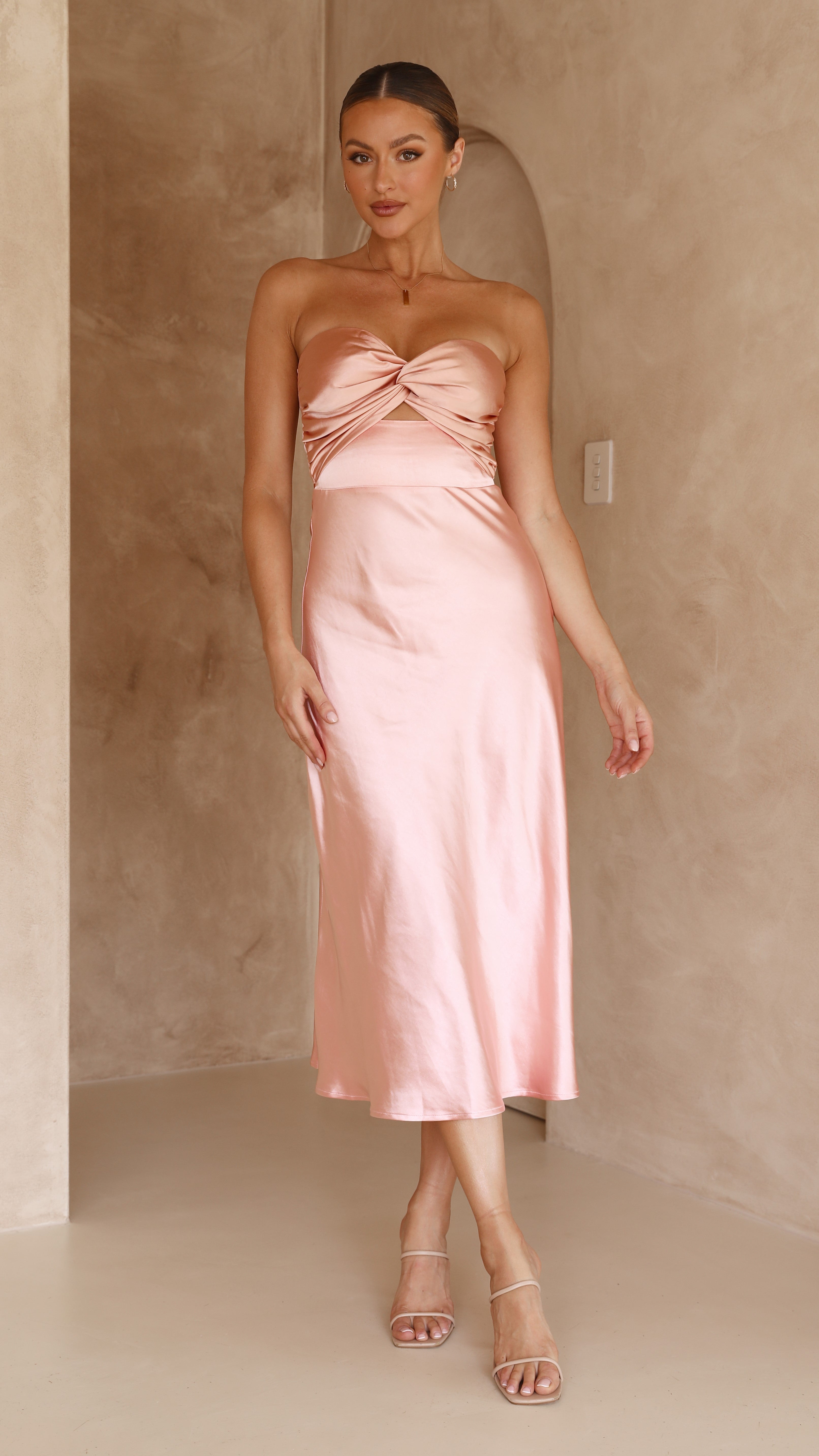 Carmelia Maxi Dress - Salmon/Blush
