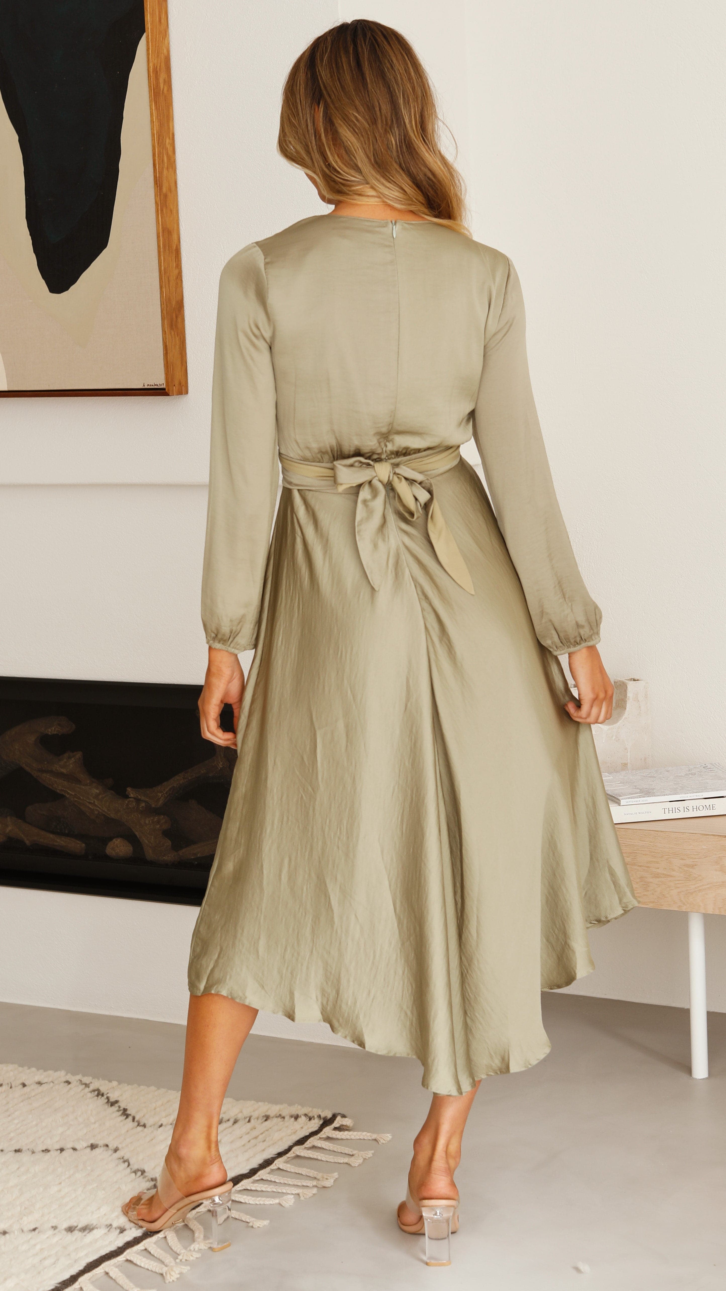 Starry Nights Dress - Olive