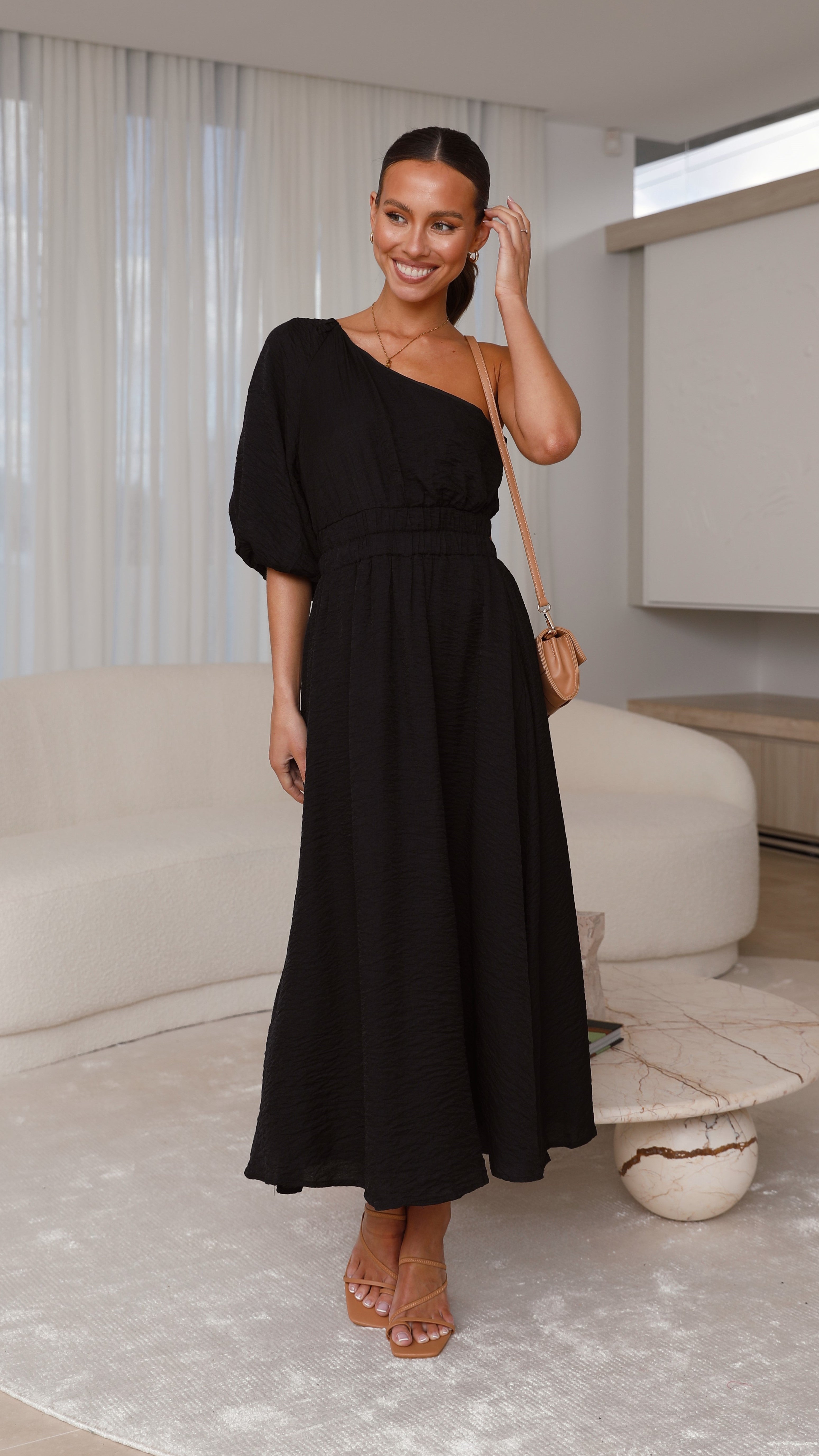 Erica Midi Dress - Black