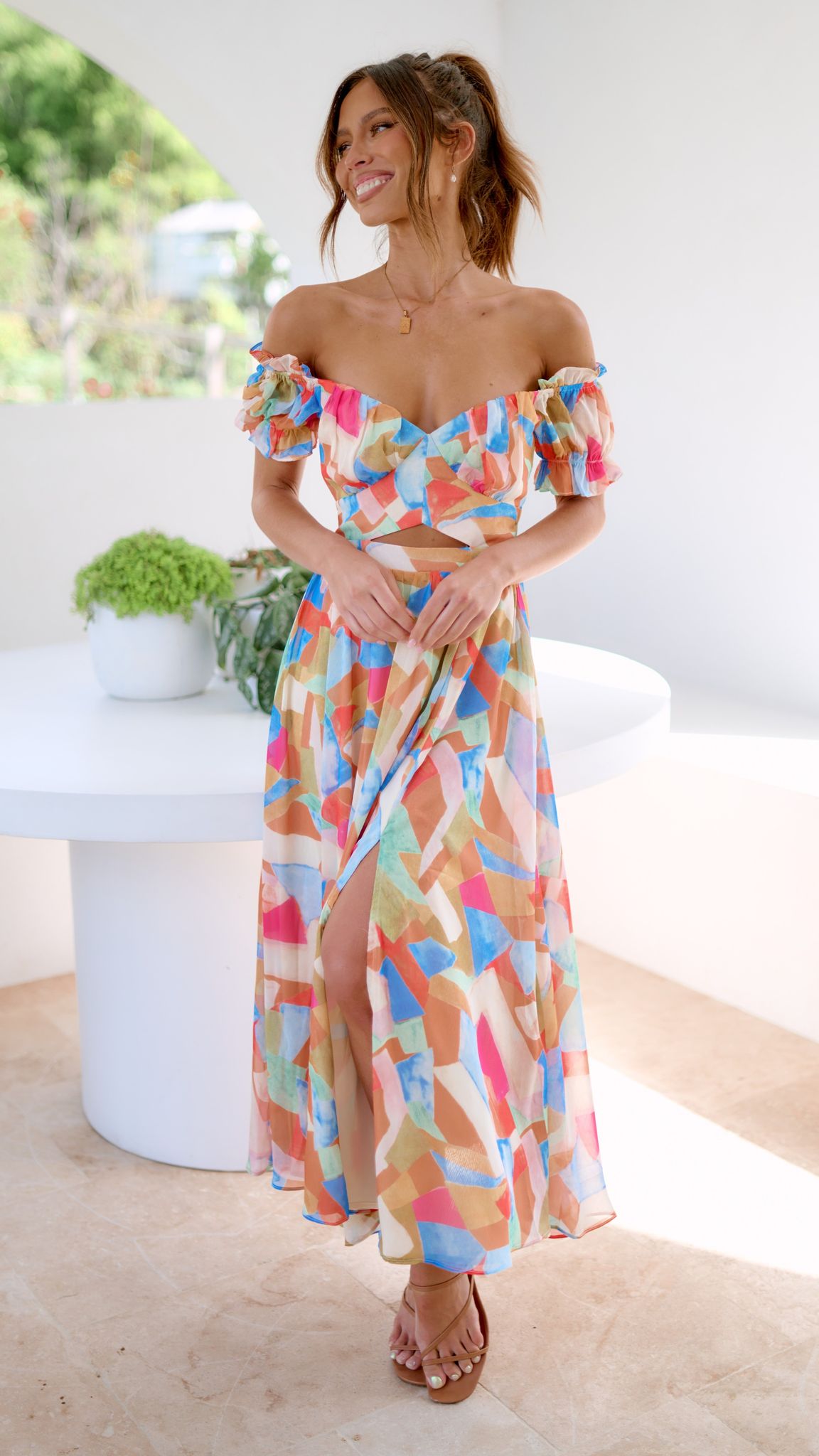 Melissa Maxi Dress - Yellow Multi