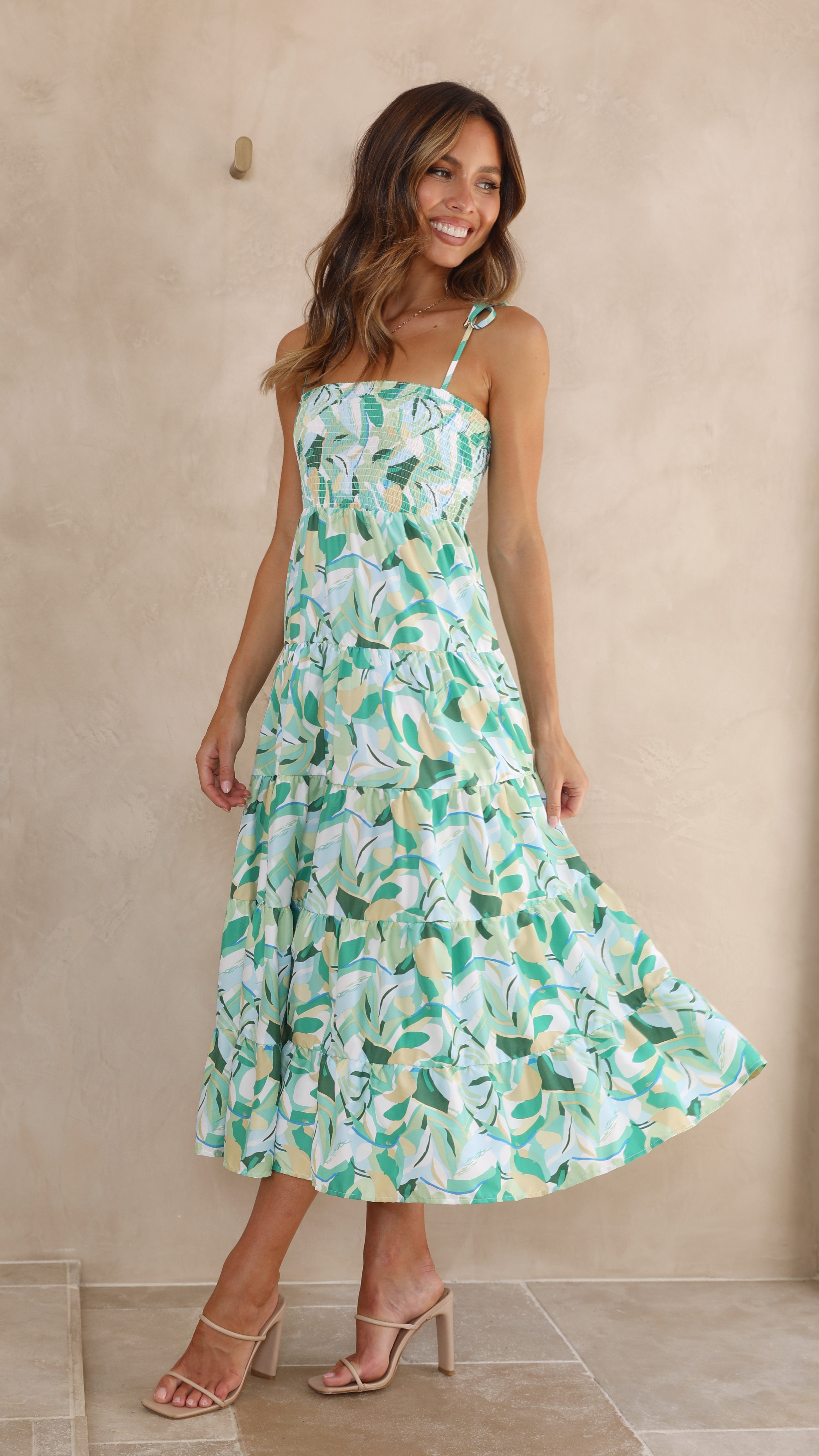 Tamyra Maxi Dress - Green Multi