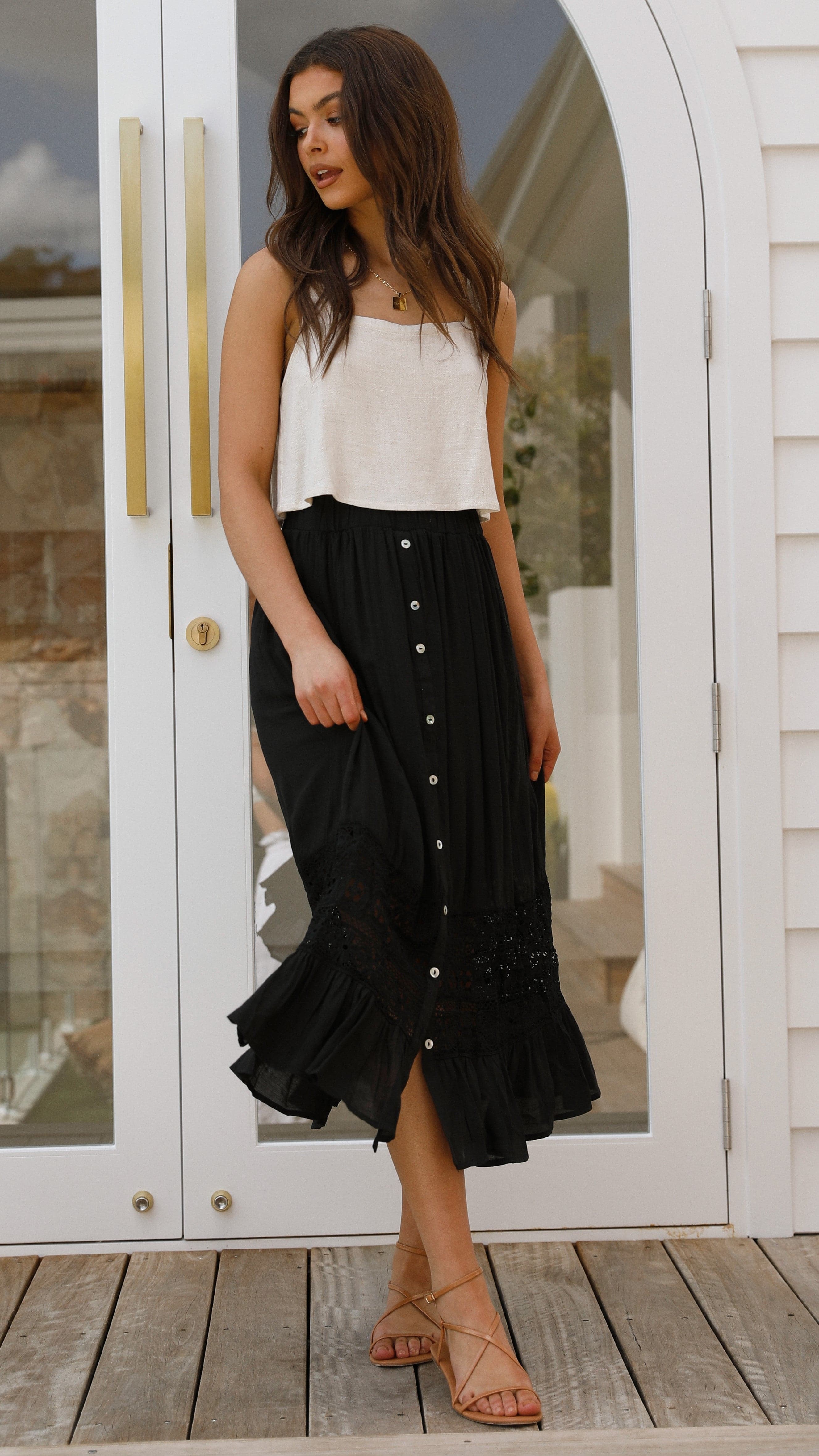Brinley Midi Skirt - Black