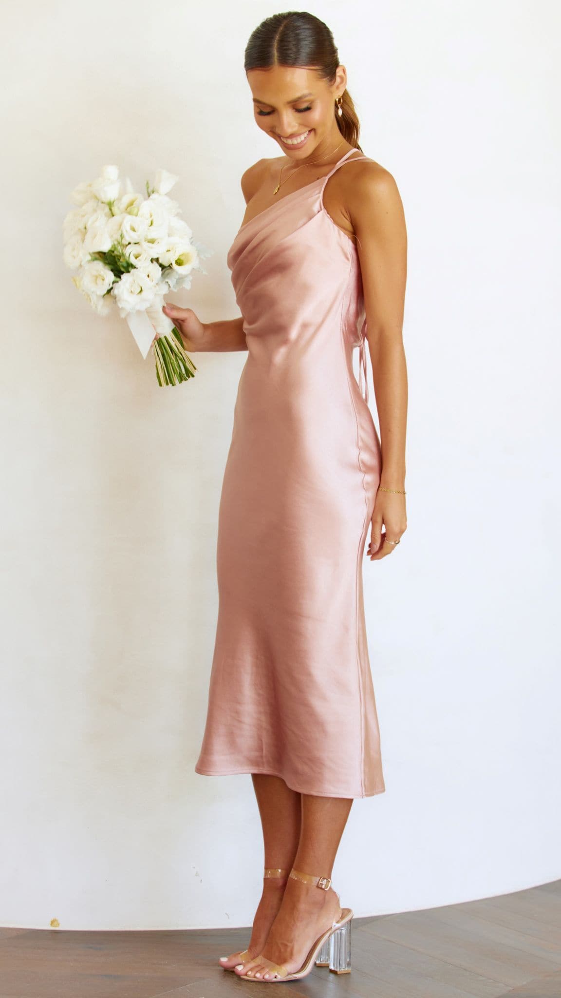Josephina Midi Dress - Dusty Pink