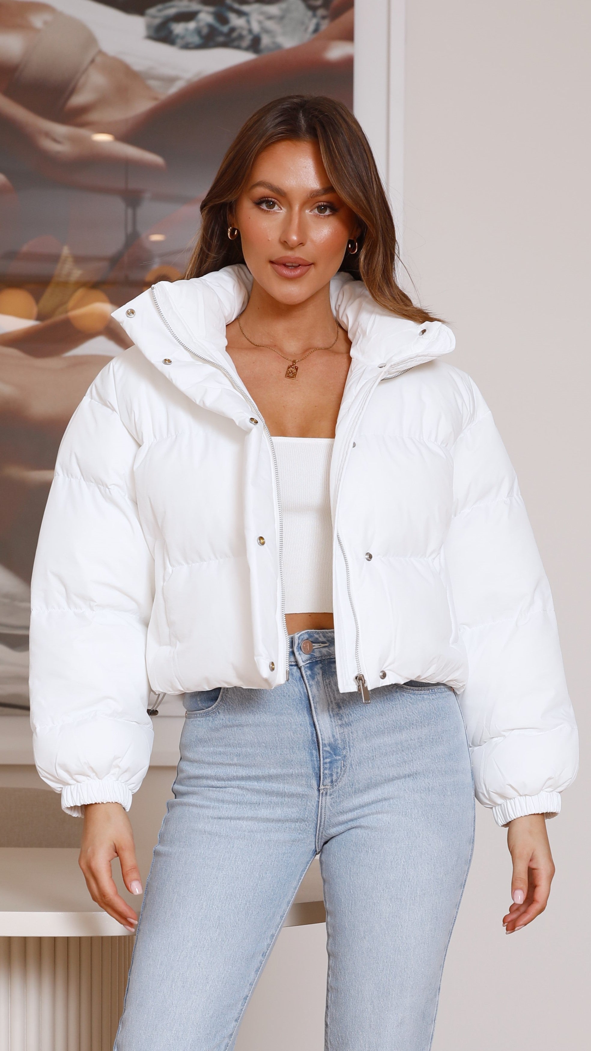 Paula Puffer Jacket - White