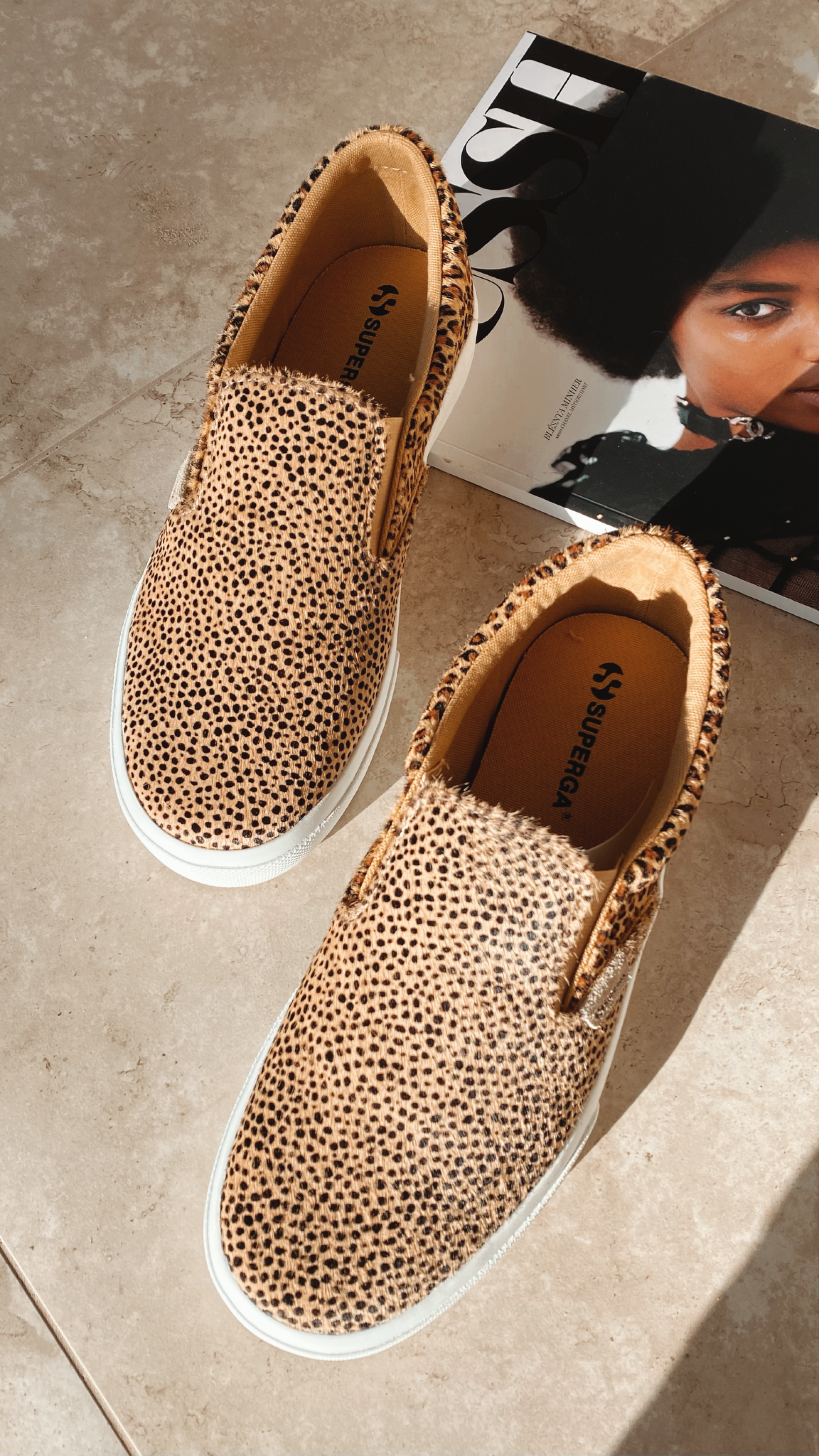 Superga 2311 Slip On Double Calfhair - Brown Leopard/Cheetah