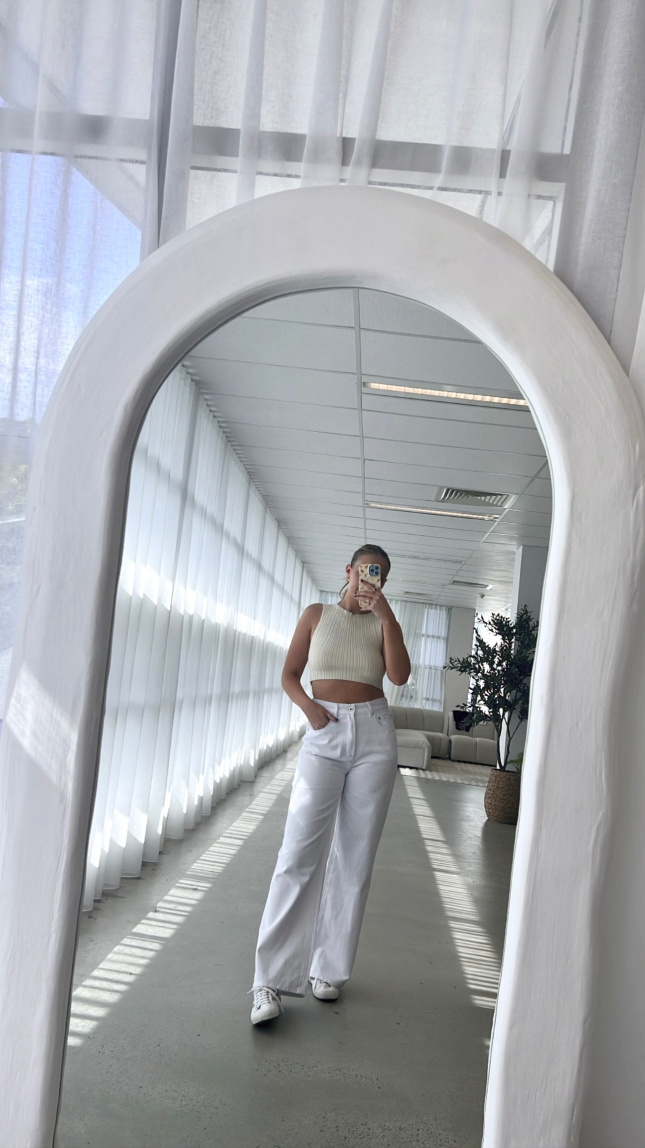 Malik Straight Leg Denim Jeans - White
