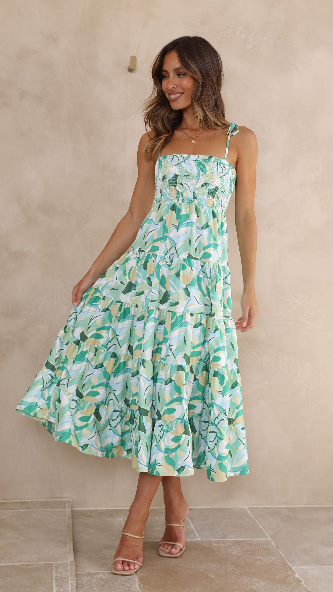 Tamyra Maxi Dress - Green Multi