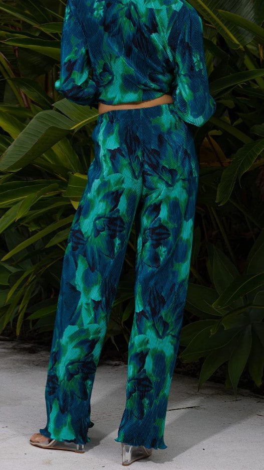 Calista Pleat Pant - Calista Green