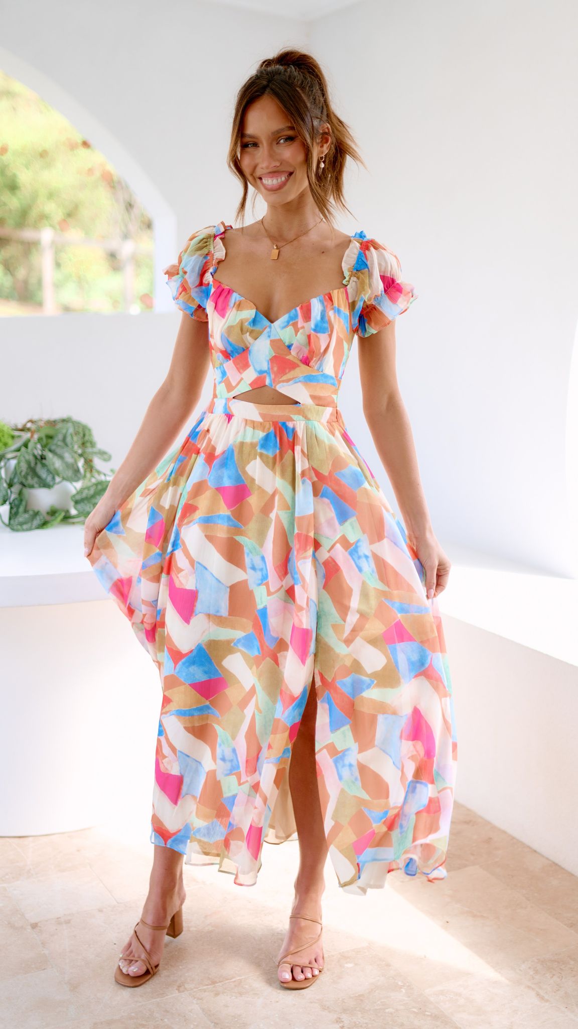 Melissa Maxi Dress - Yellow Multi