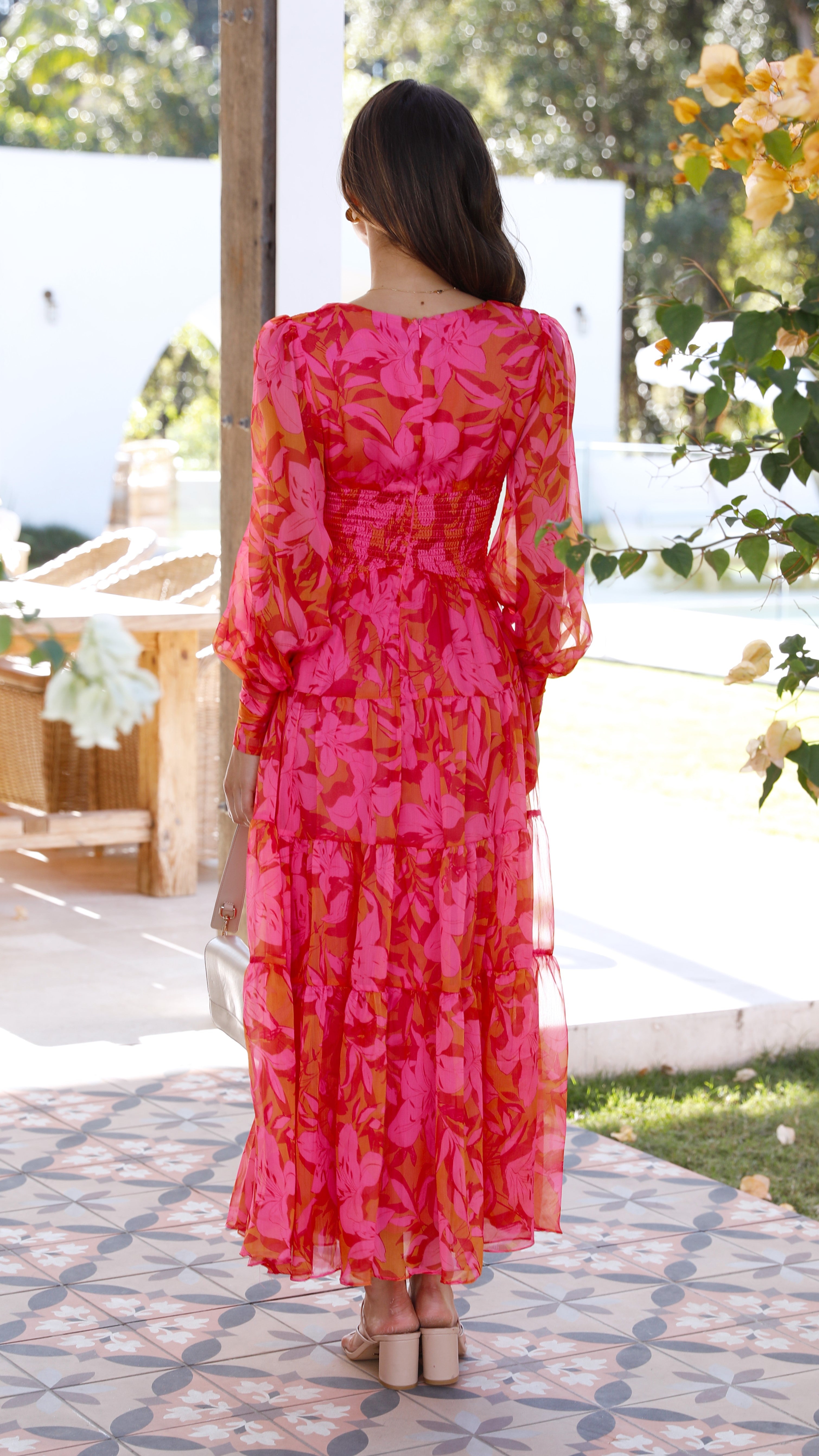Melissa Maxi Dress - Pink/Orange