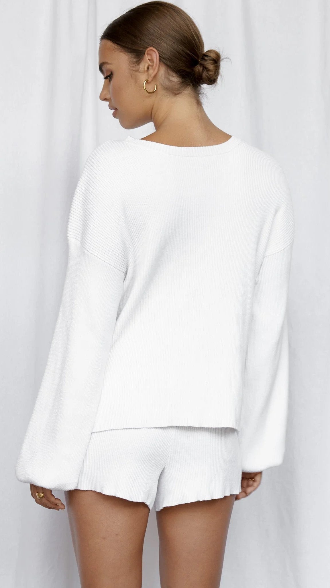 Goldie Long Sleeve Top - White