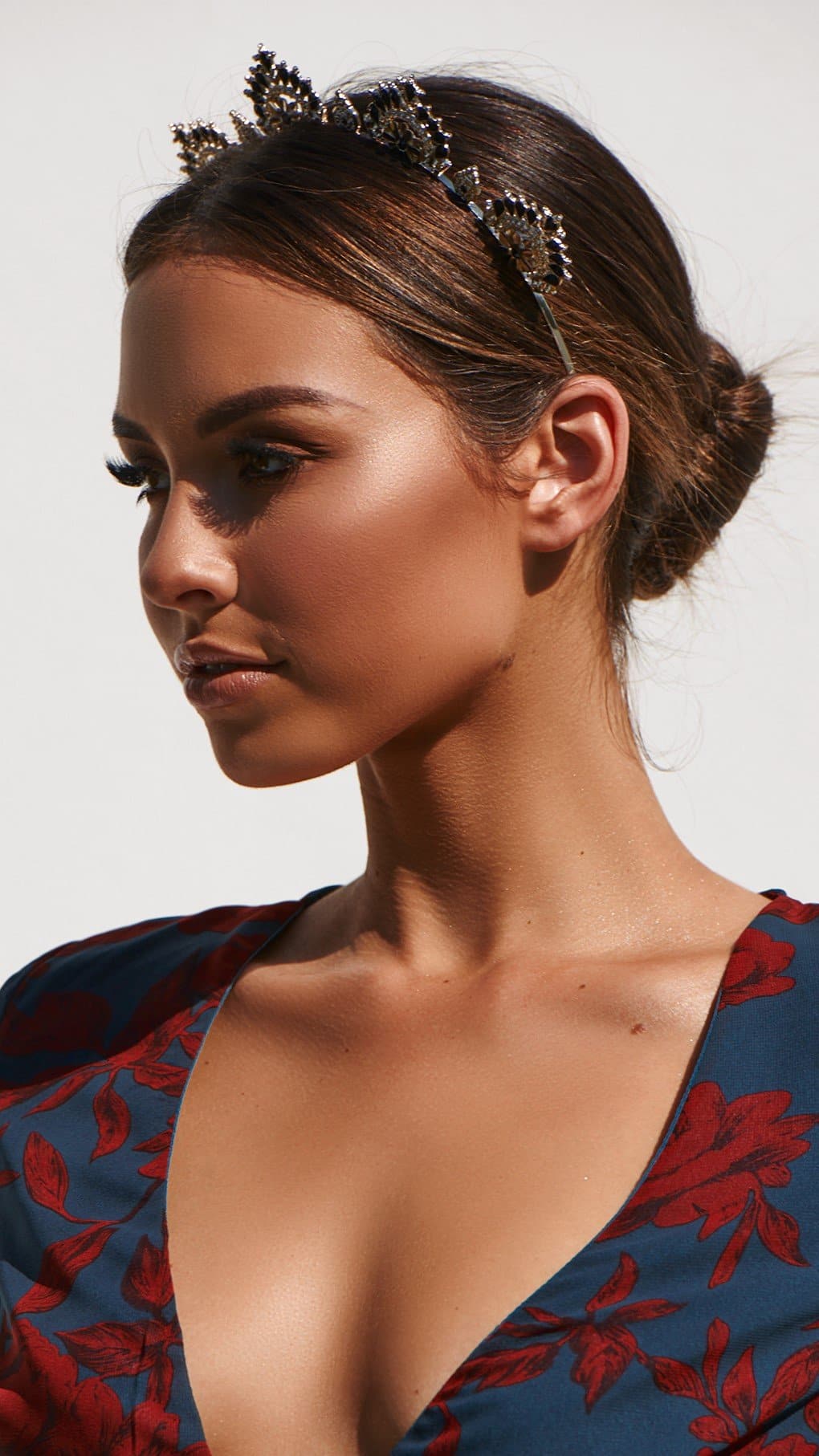 Dream Away Dress - Dark Teal/Red Floral