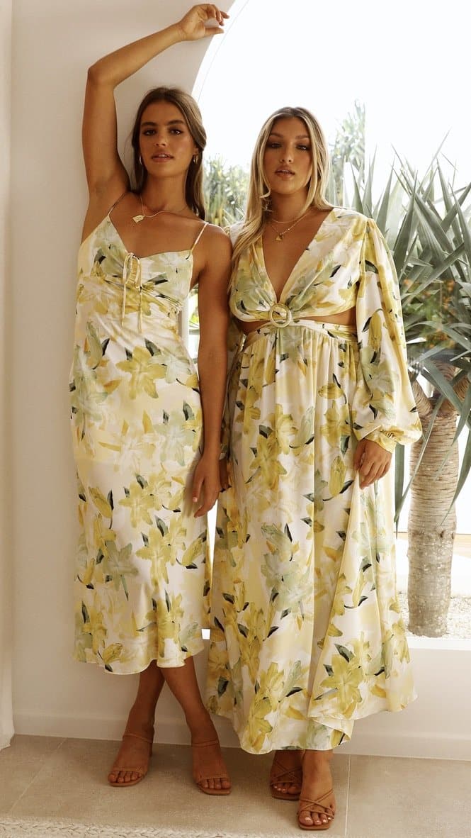 Jeanie Dress - Yellow Floral