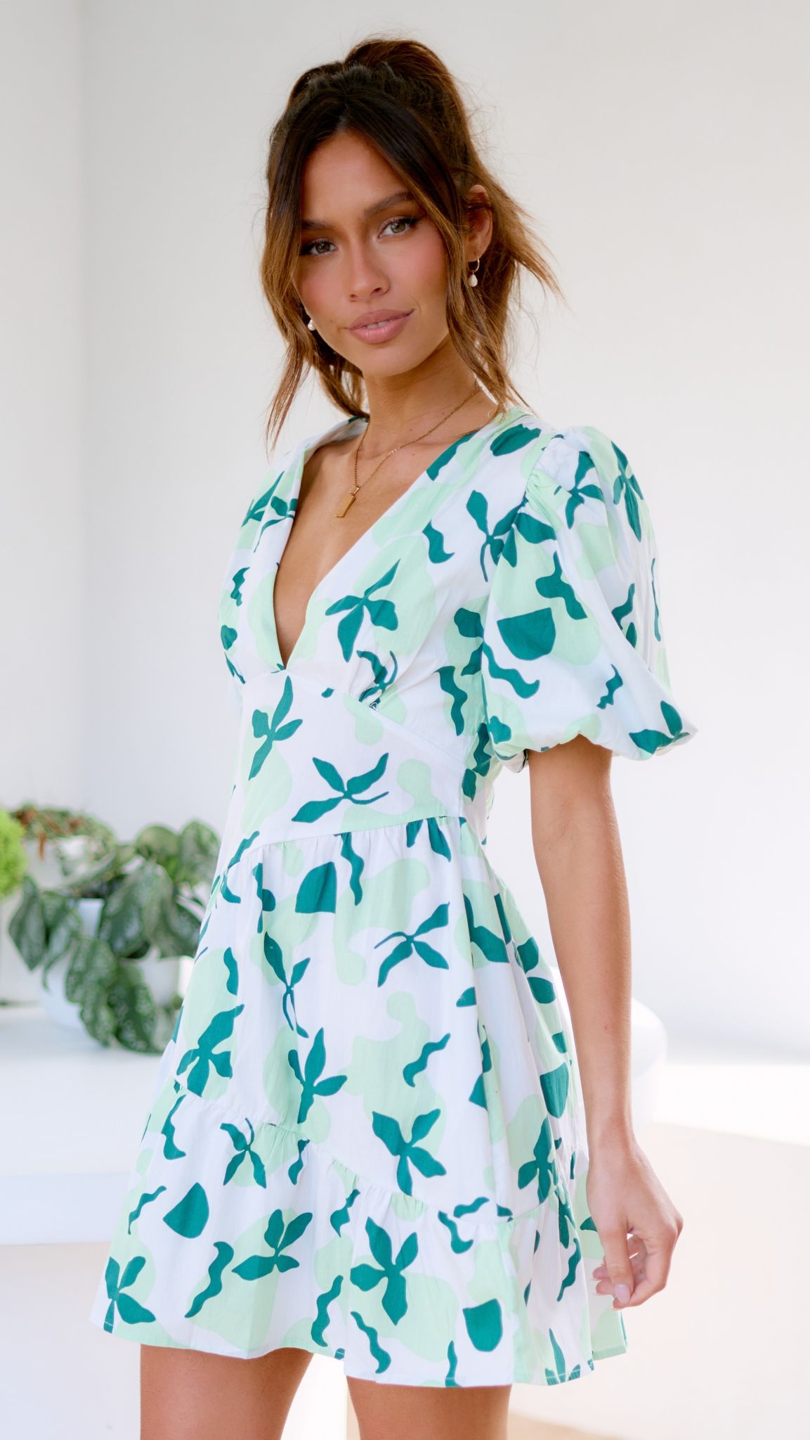 Julie Mini Dress - Green