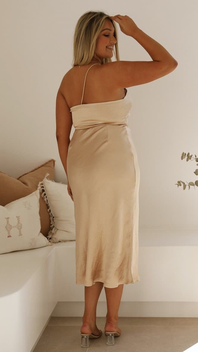 Kimbra Midi Dress - Gold