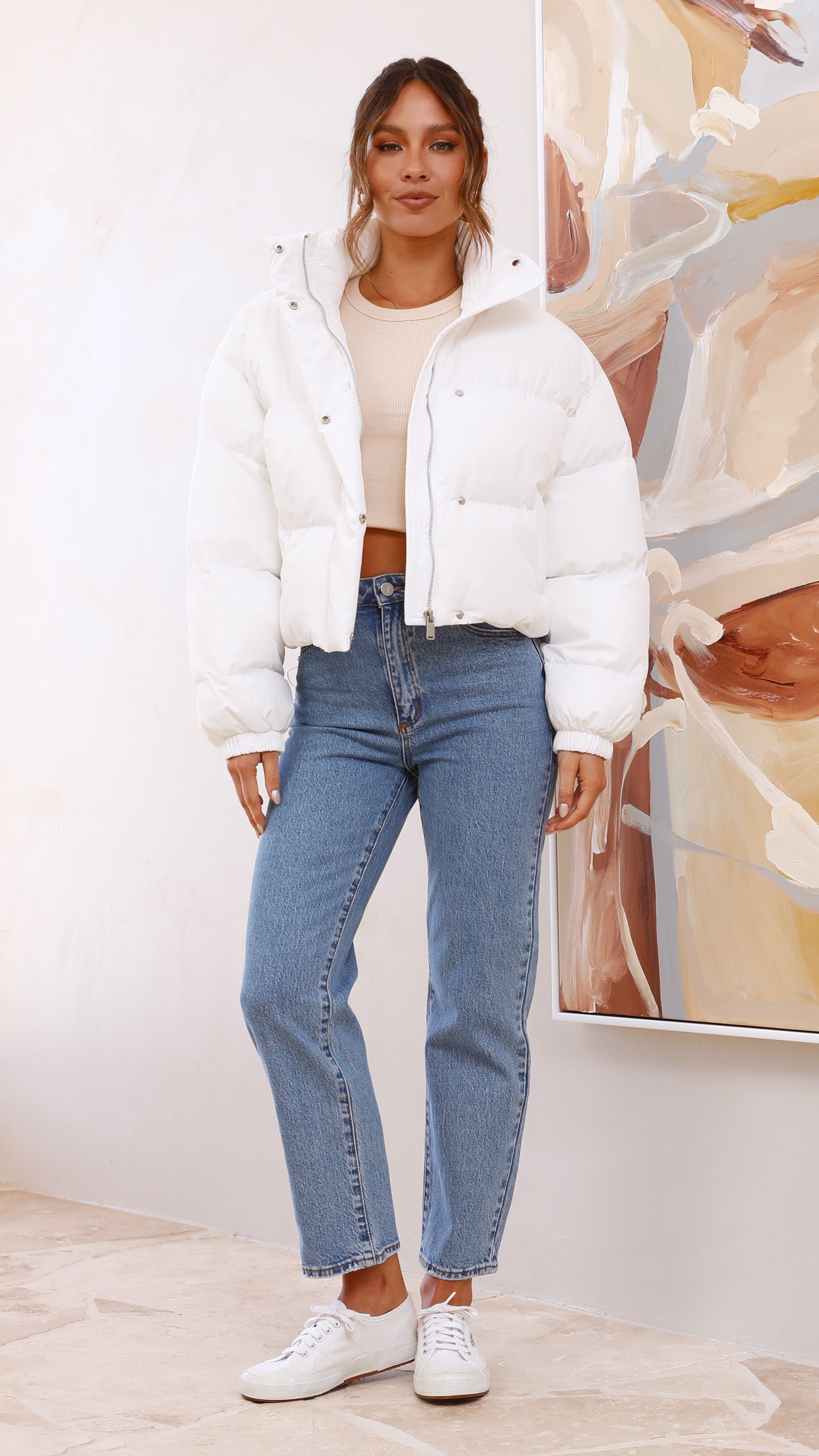 Paula Puffer Jacket - White