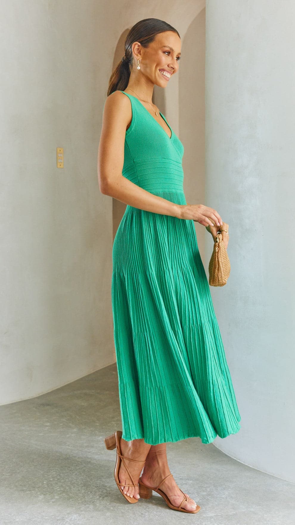 Jayde Knit Dress - Green