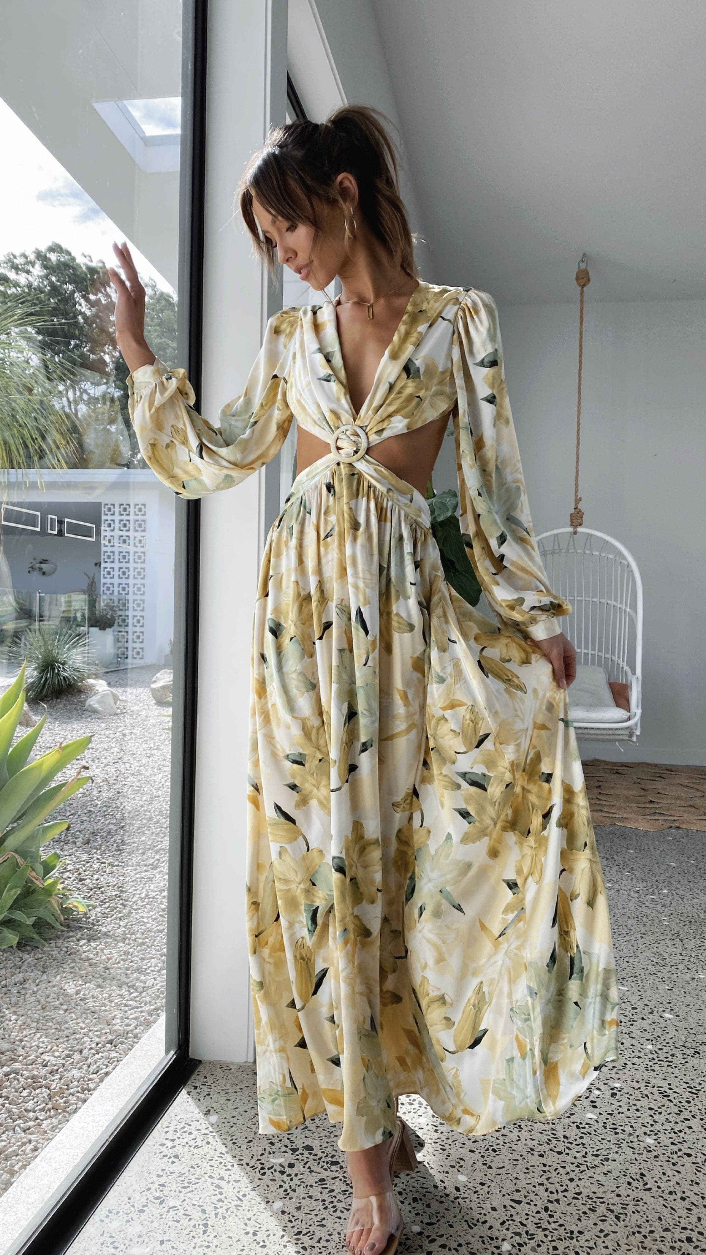 Jeanie Dress - Yellow Floral