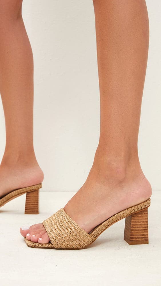 Ukko Heel - Camel Raffia