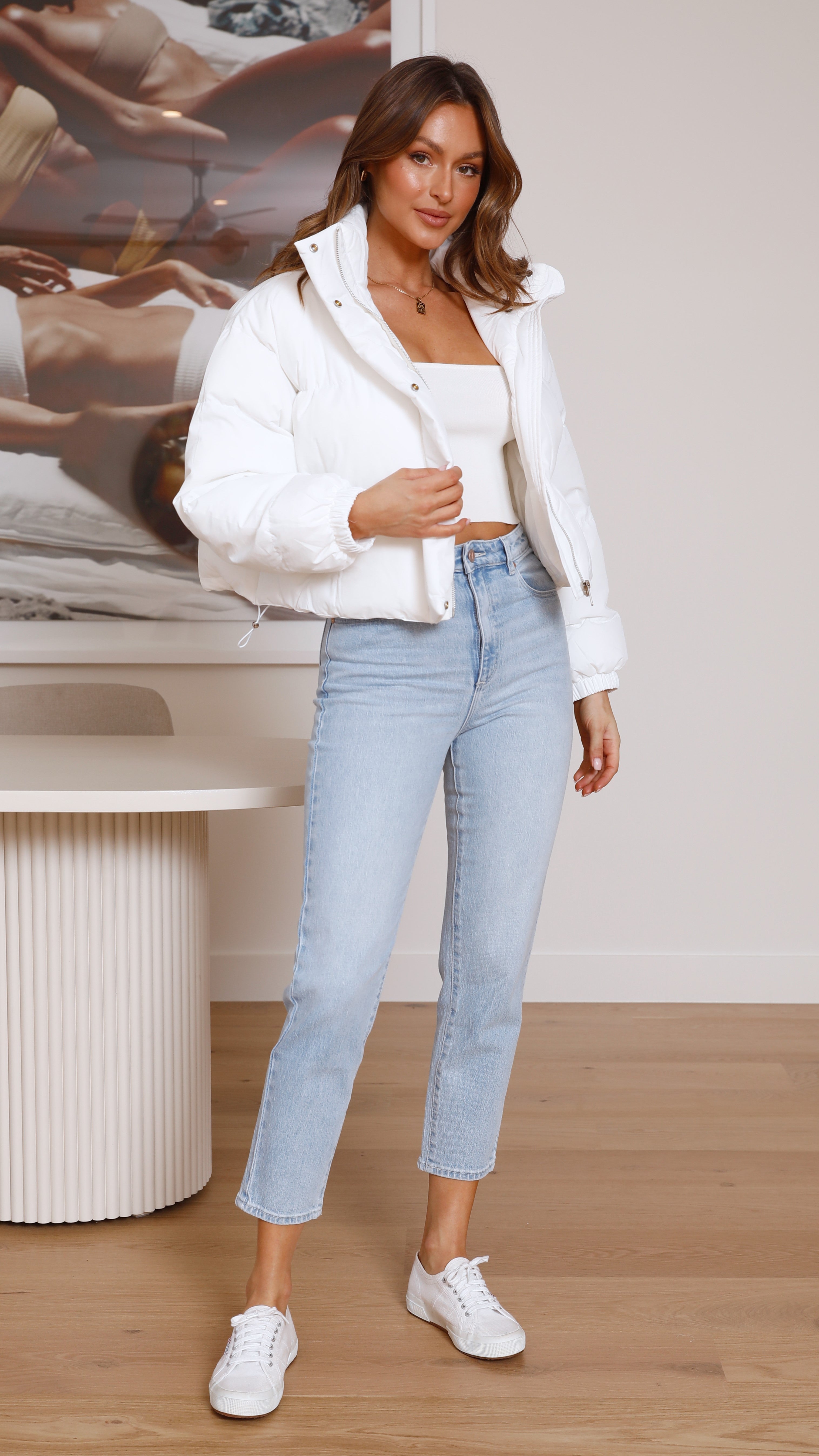 Paula Puffer Jacket - White