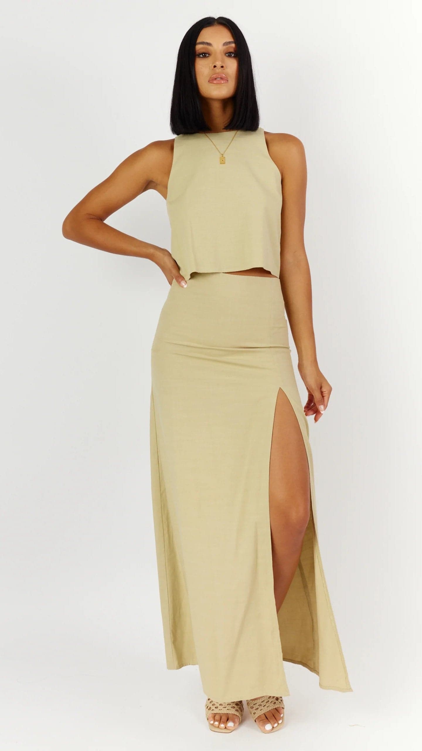 Free Spirit Maxi Skirt - Olive