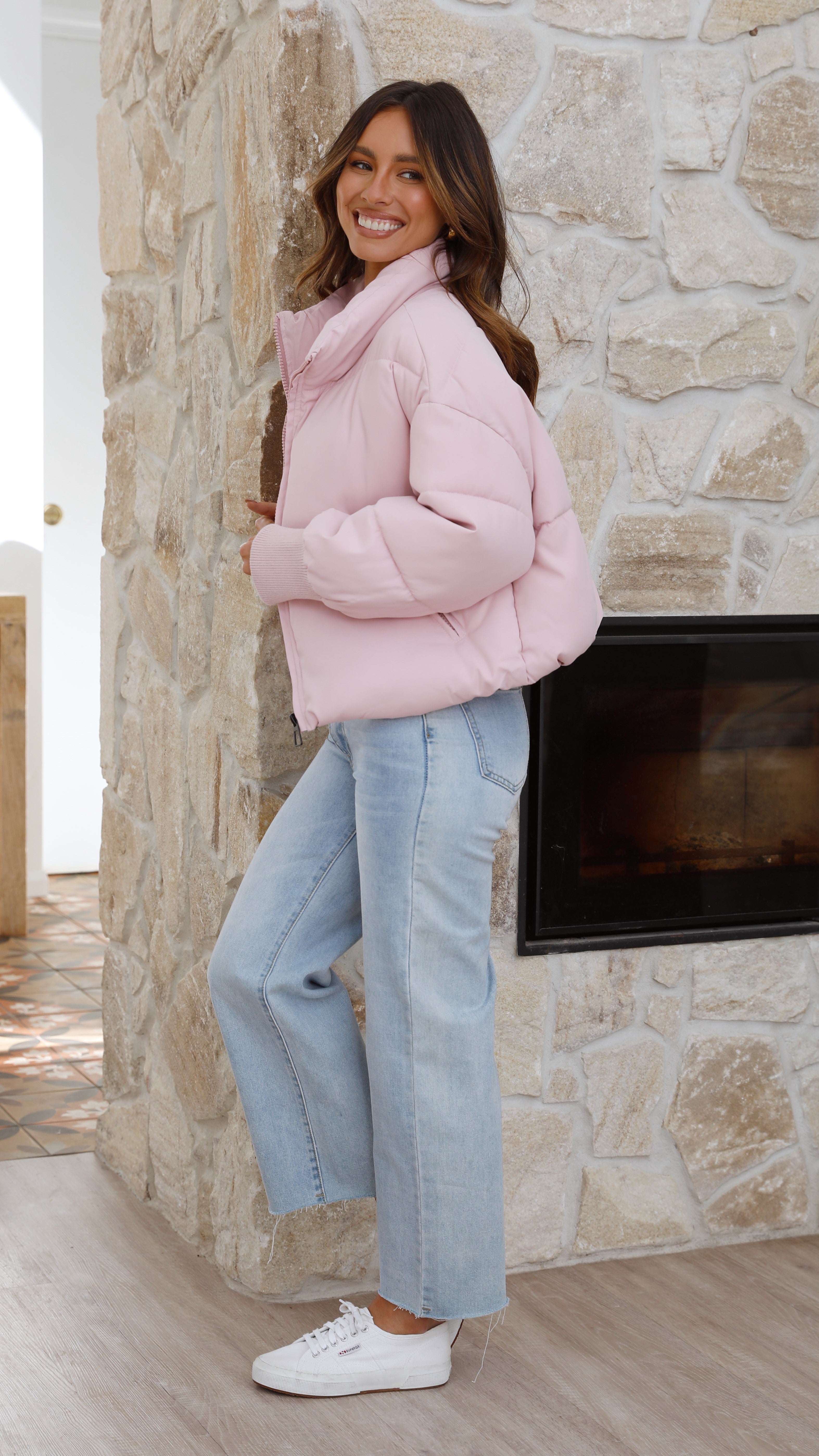 Carmen Puffer Jacket - Blush