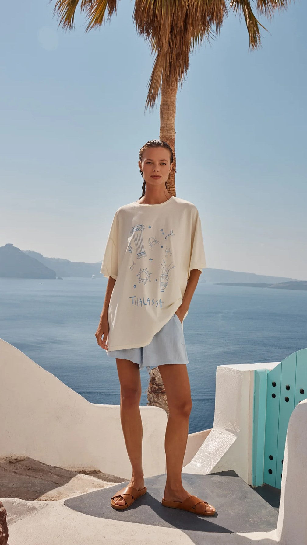 Thalassa Tee - Sea Blue