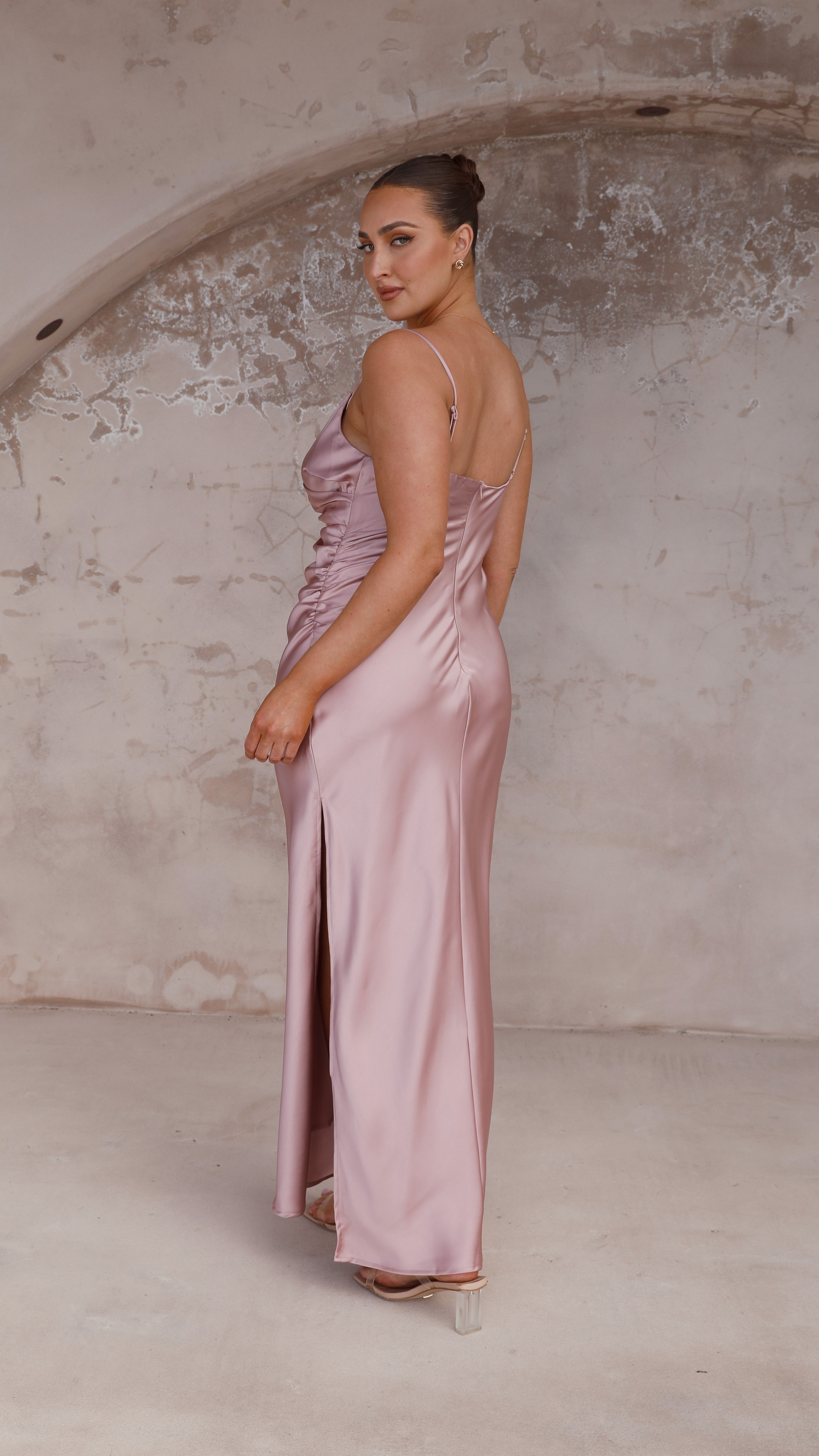 Ariana Maxi Dress - Dusty Pink