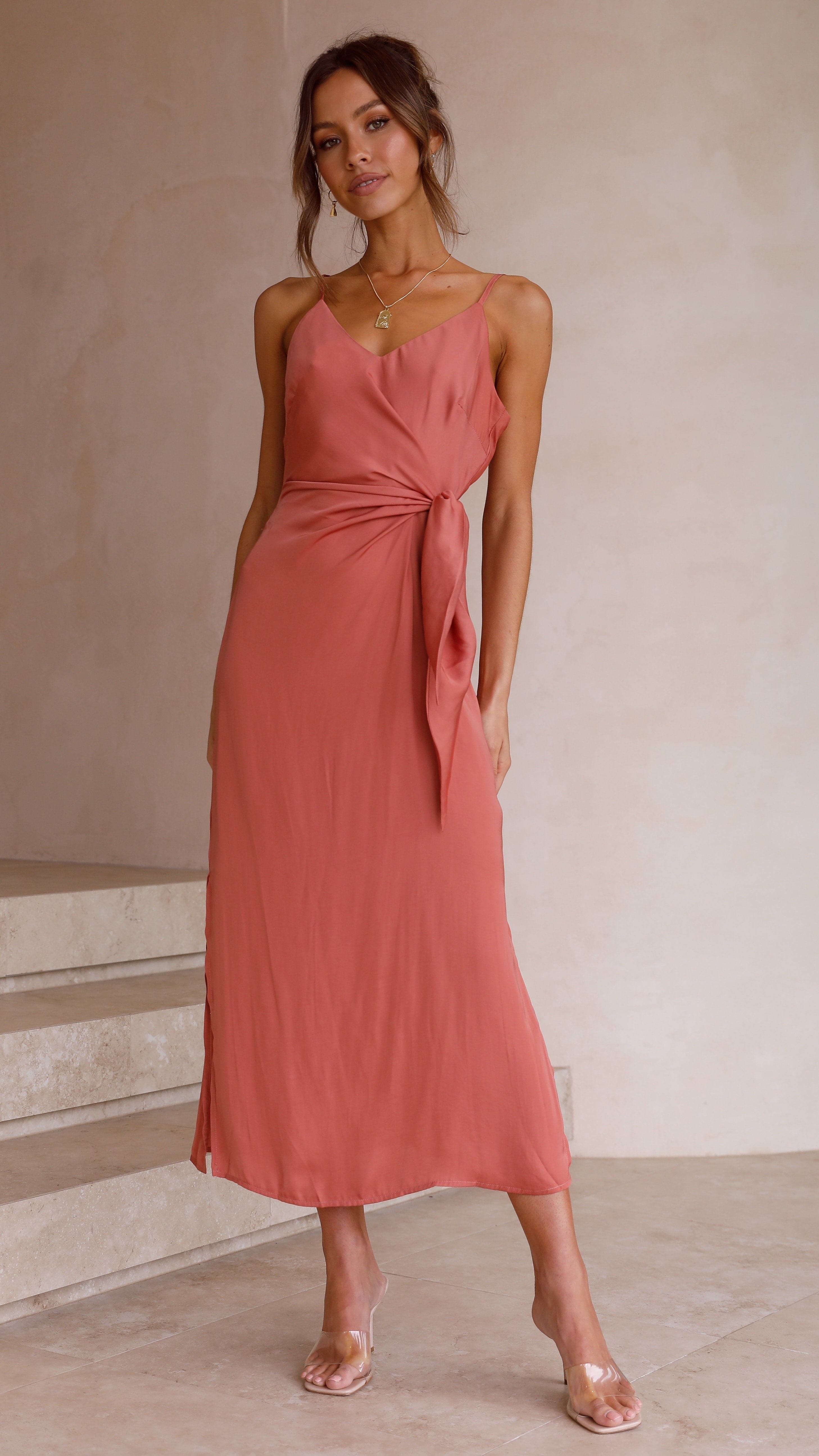 Kensington Dress - Baked Rose